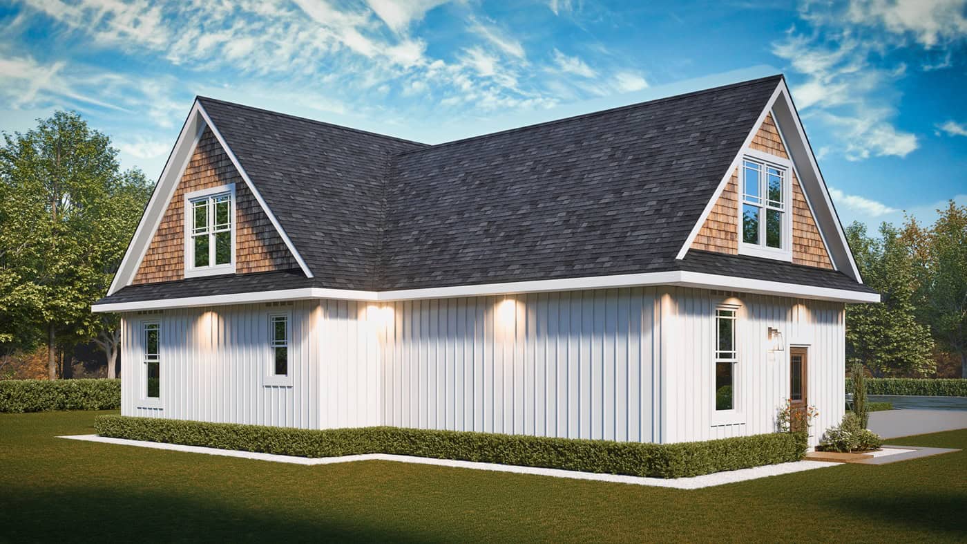 Rear View of this 3-Bedroom,1554 Sq Ft Plan -198-1241