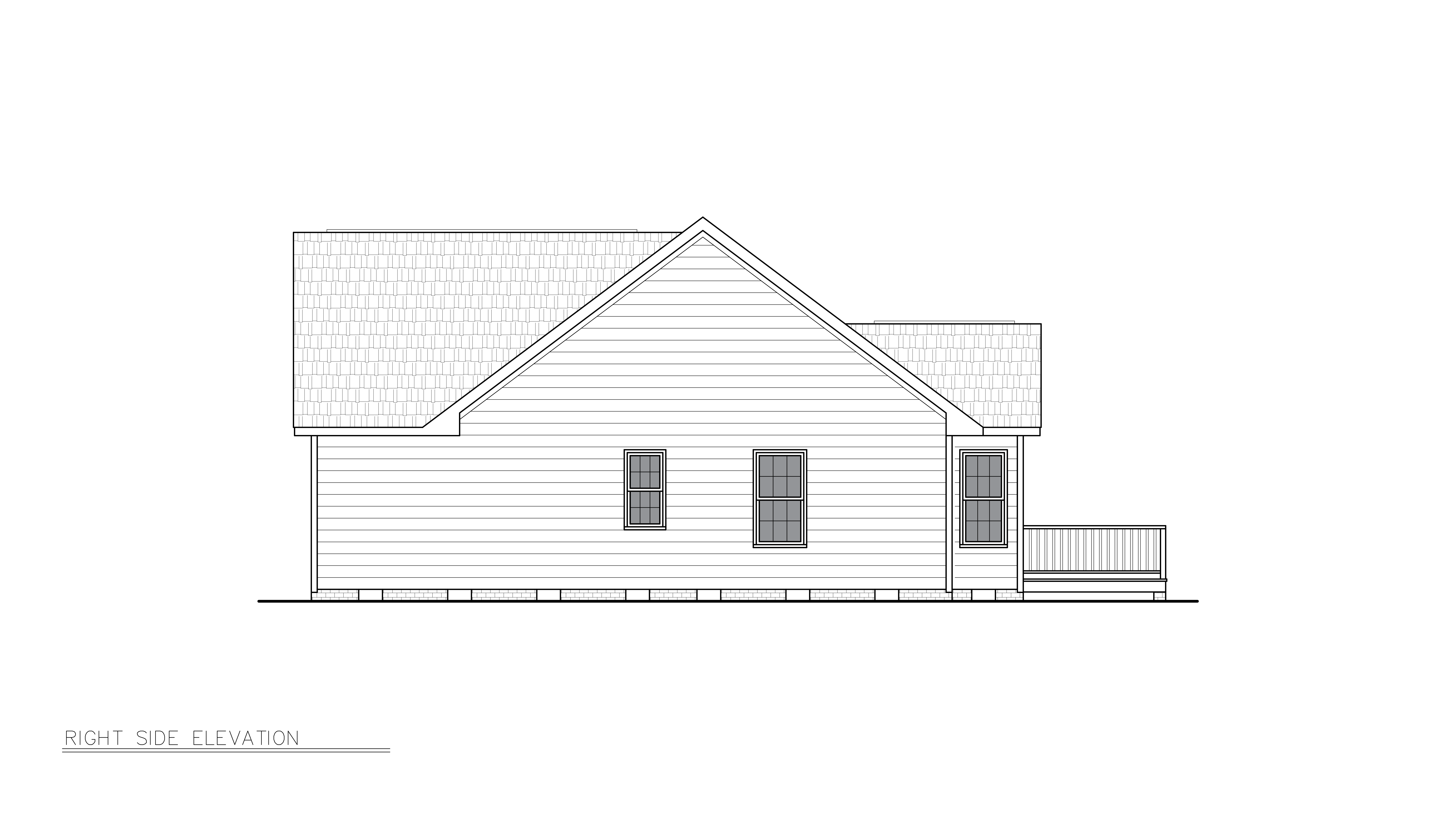 Home Plan Right Elevation of this 3-Bedroom,1490 Sq Ft Plan -198-1244