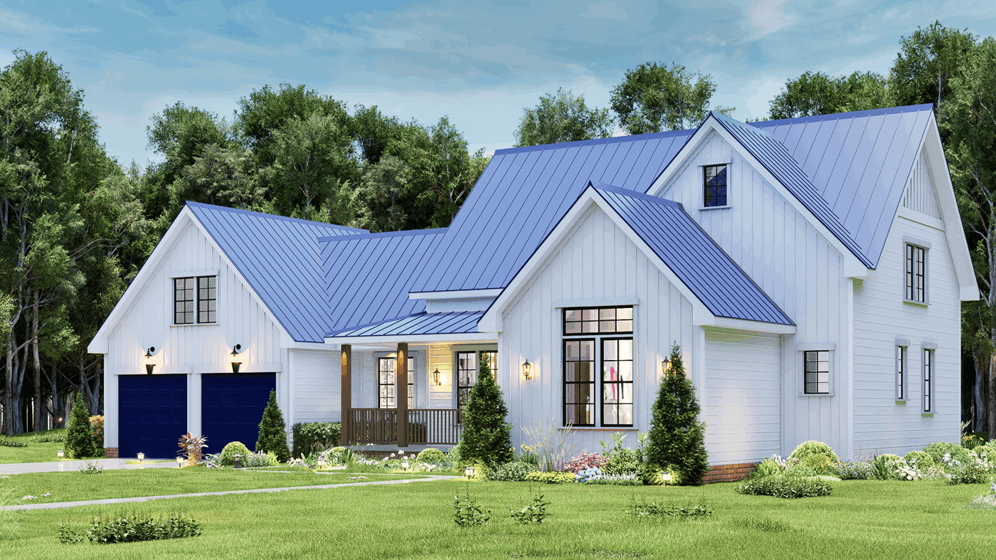 Rear View of this 3-Bedroom,1511 Sq Ft Plan -198-1245