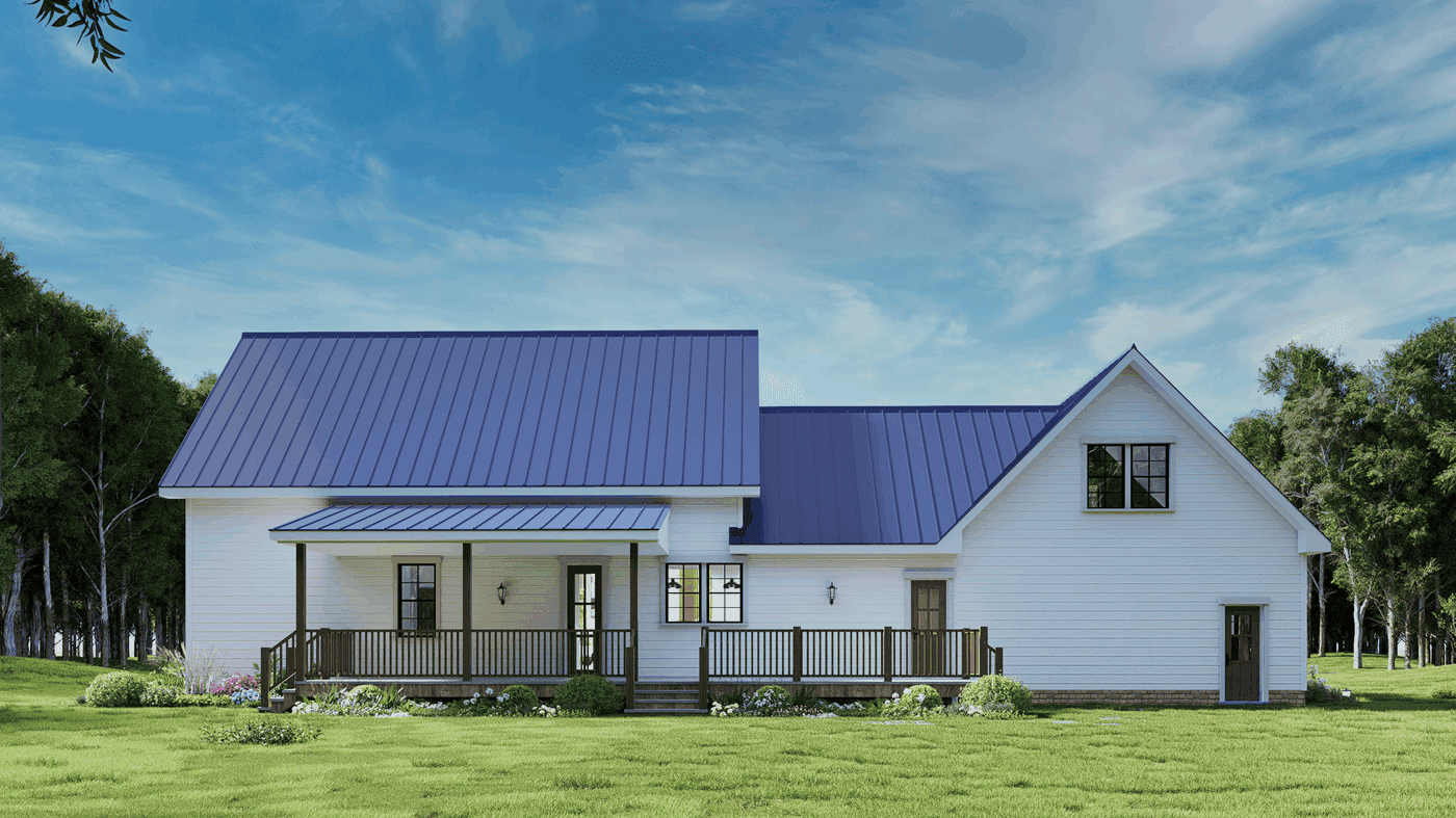 Rear View of this 3-Bedroom,1511 Sq Ft Plan -198-1245