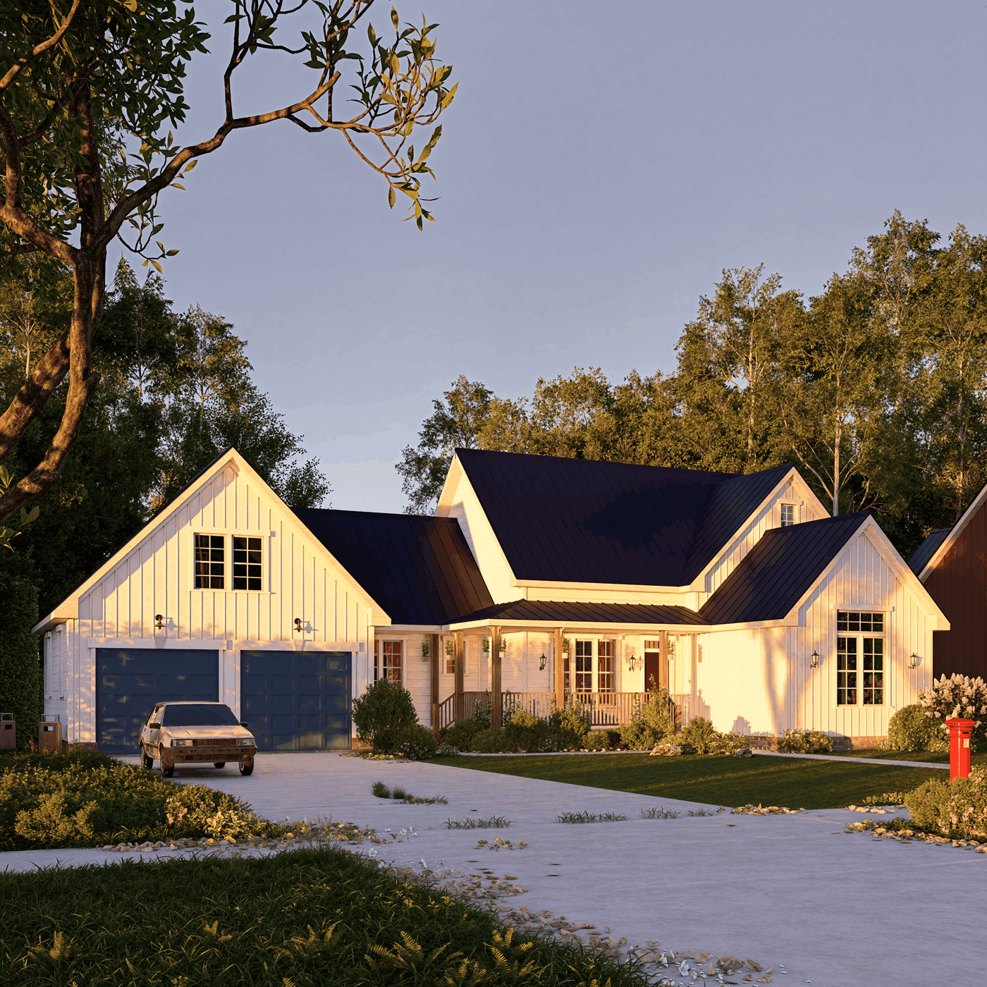 Front View of this 3-Bedroom,1511 Sq Ft Plan -198-1245