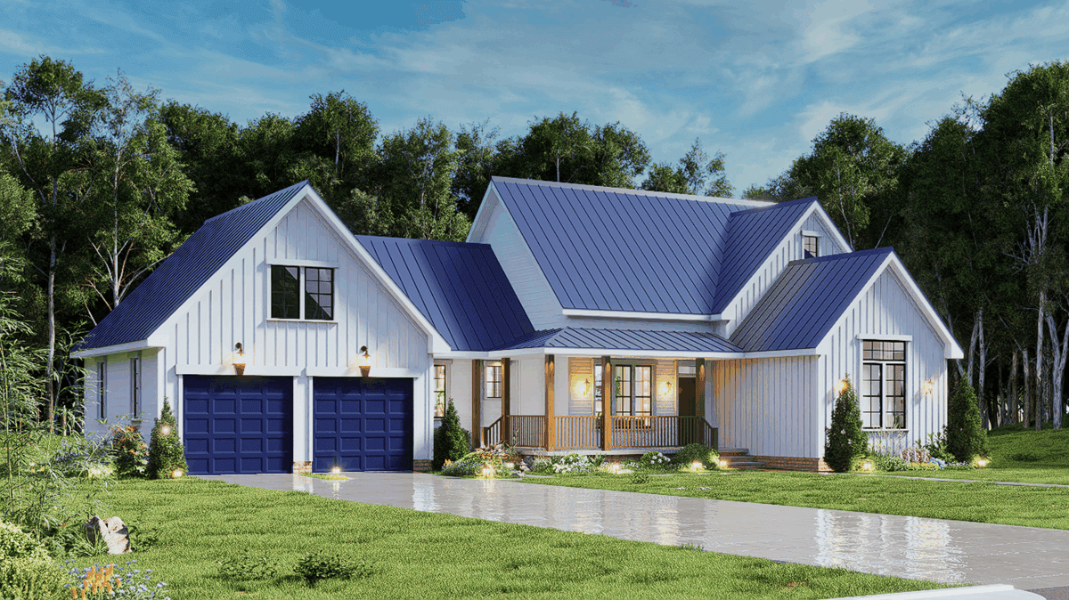 Left Side View of this 3-Bedroom,1511 Sq Ft Plan -198-1245