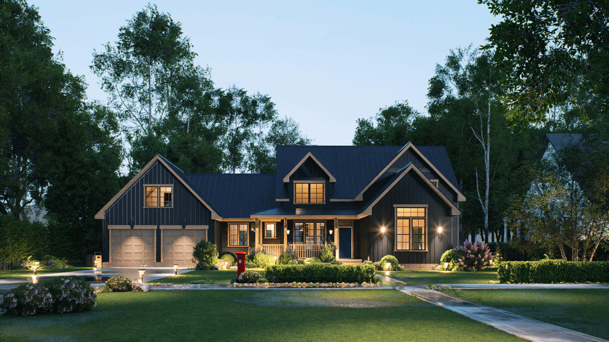 Front View of this 5-Bedroom,2689 Sq Ft Plan -198-1246