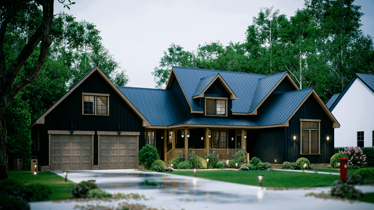 Front View of this 5-Bedroom,2689 Sq Ft Plan -198-1246