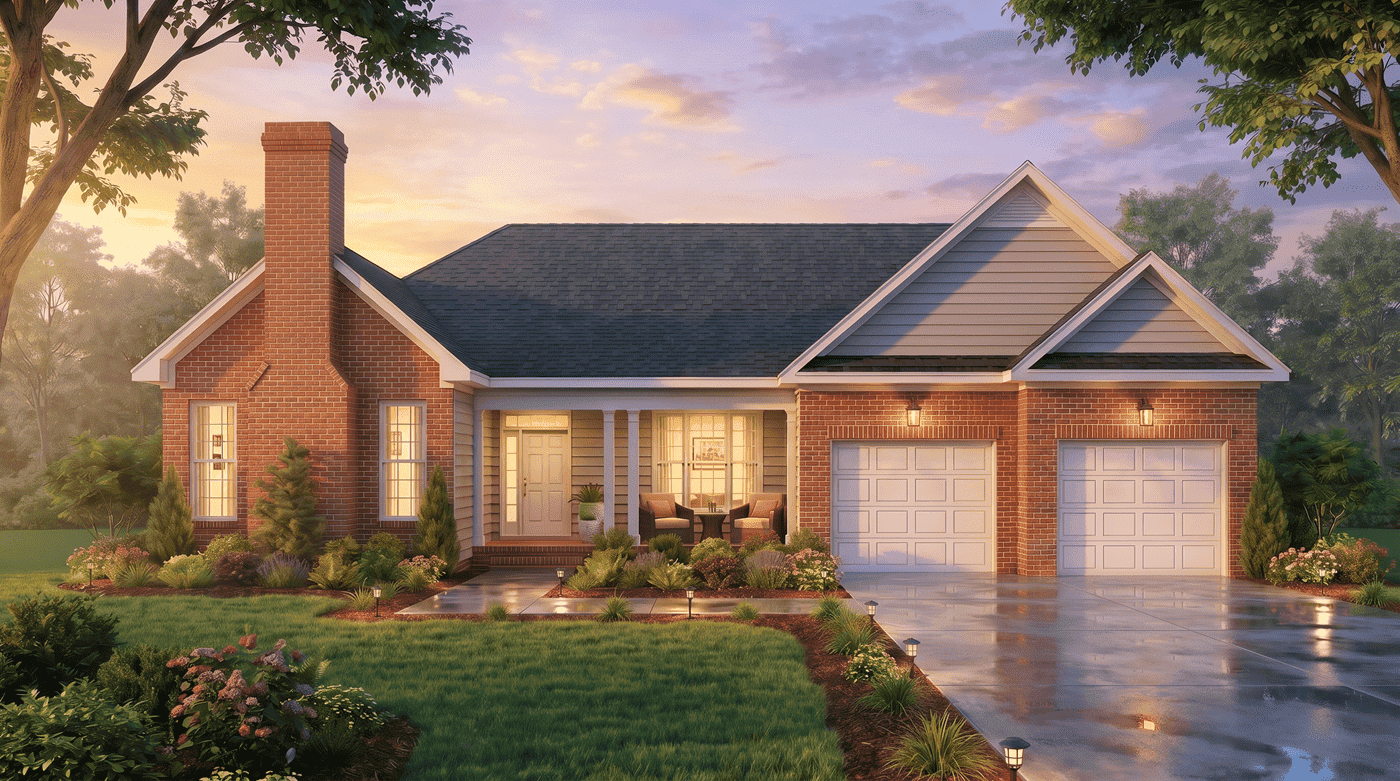 Home at Night of this 3-Bedroom,1773 Sq Ft Plan -198-1247