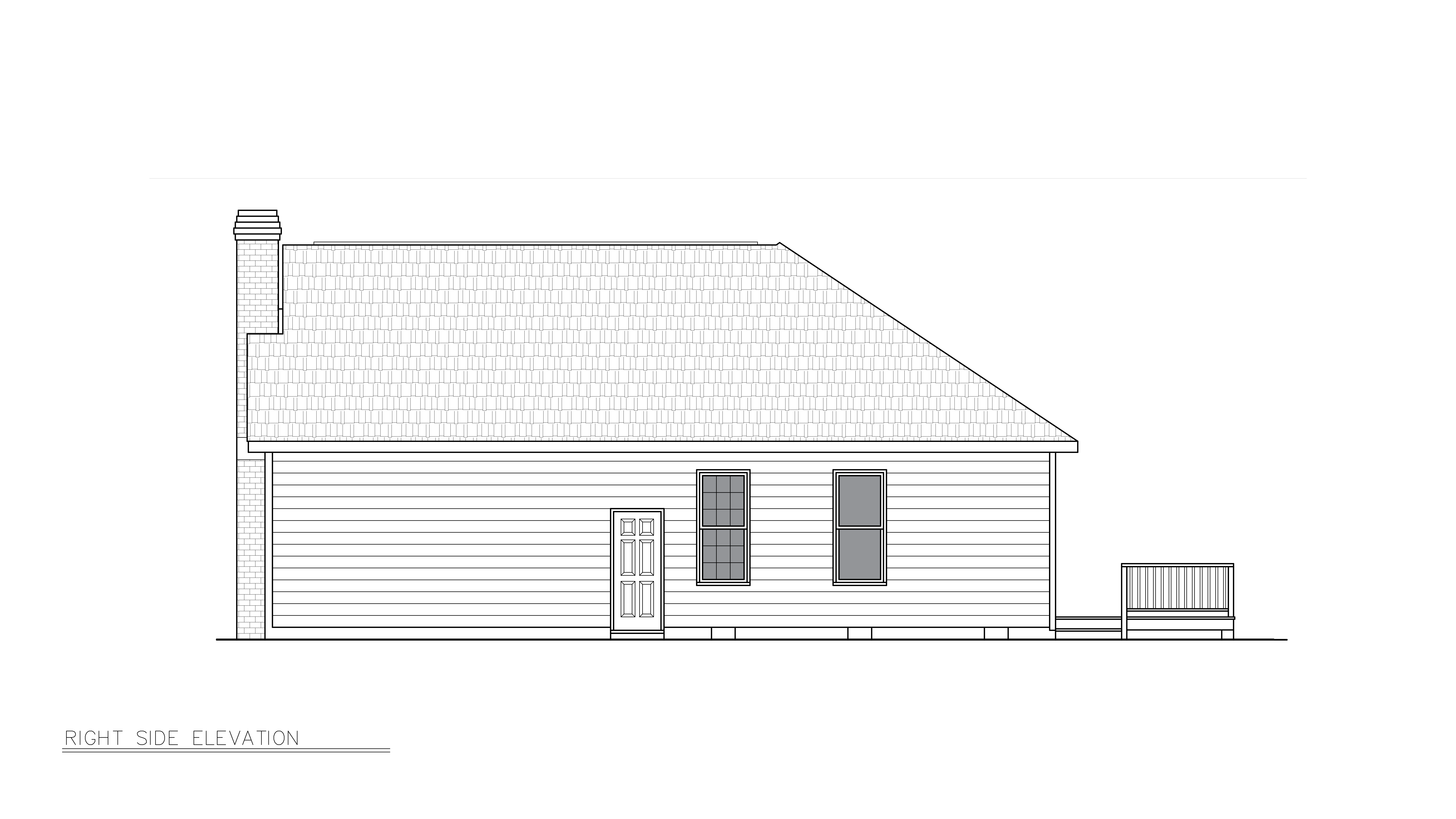 Home Plan Right Elevation of this 3-Bedroom,1773 Sq Ft Plan -198-1247