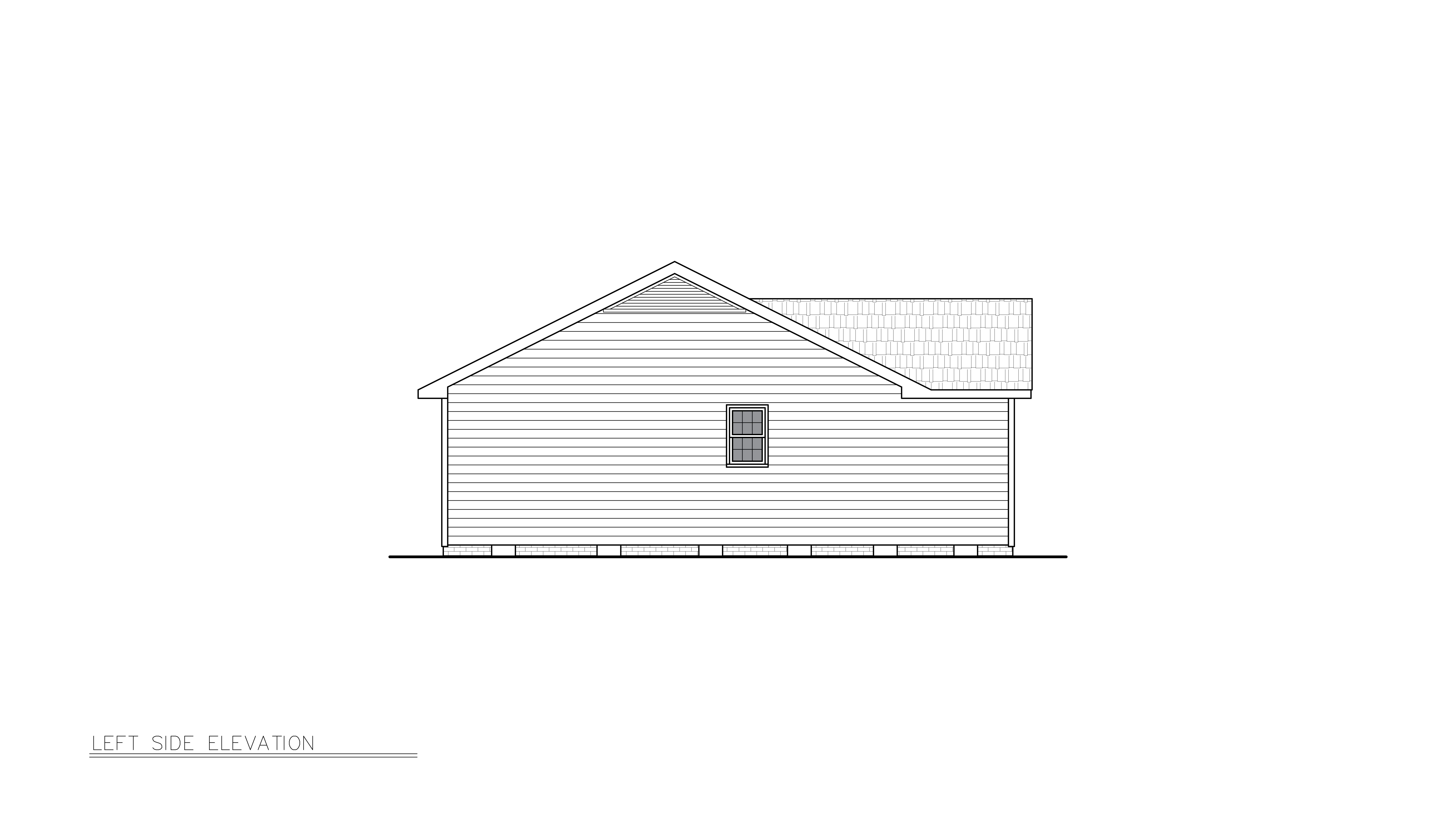Home Plan Left Elevation of this 3-Bedroom,1067 Sq Ft Plan -198-1248