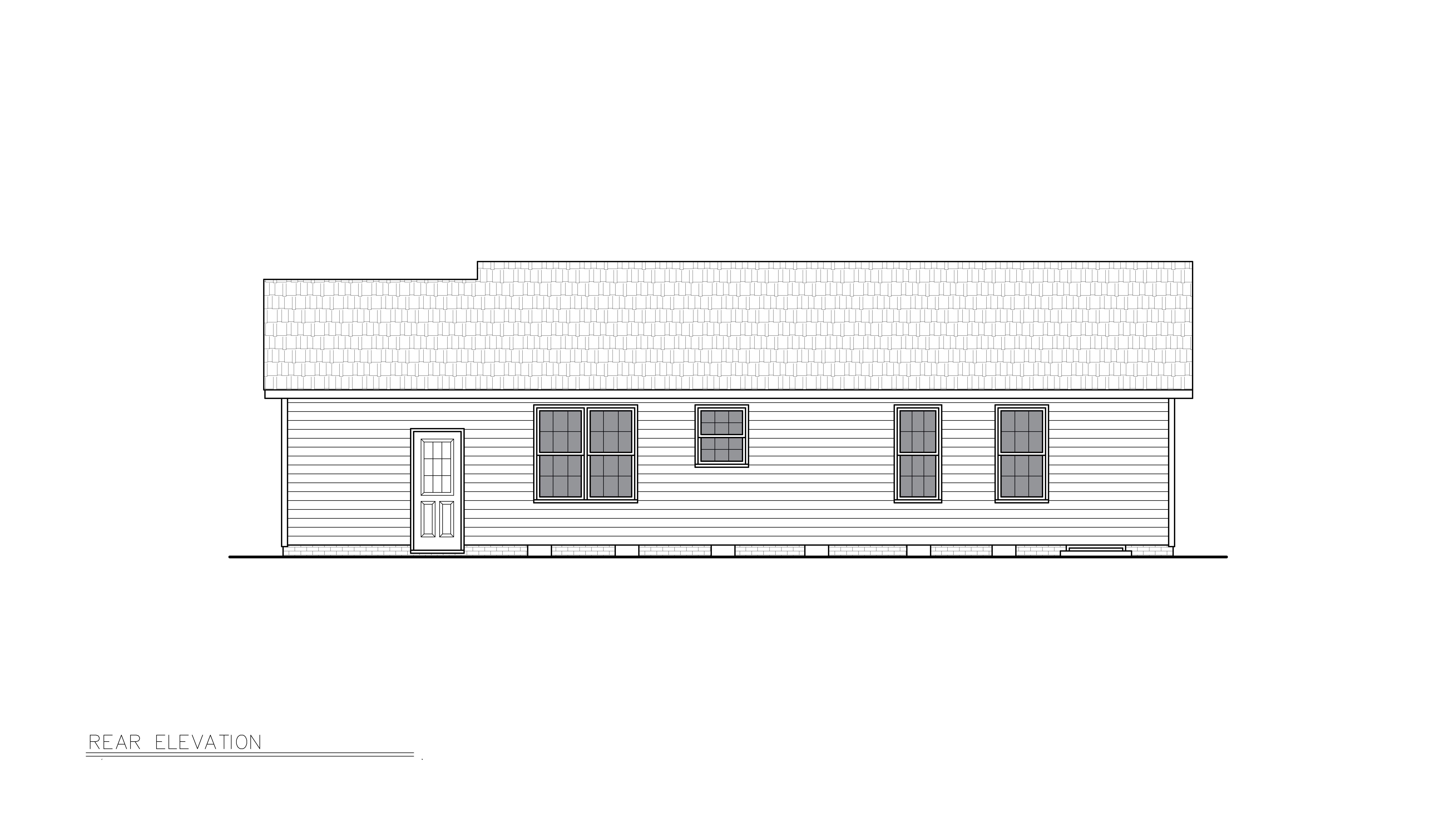 Home Plan Rear Elevation of this 3-Bedroom,1067 Sq Ft Plan -198-1248