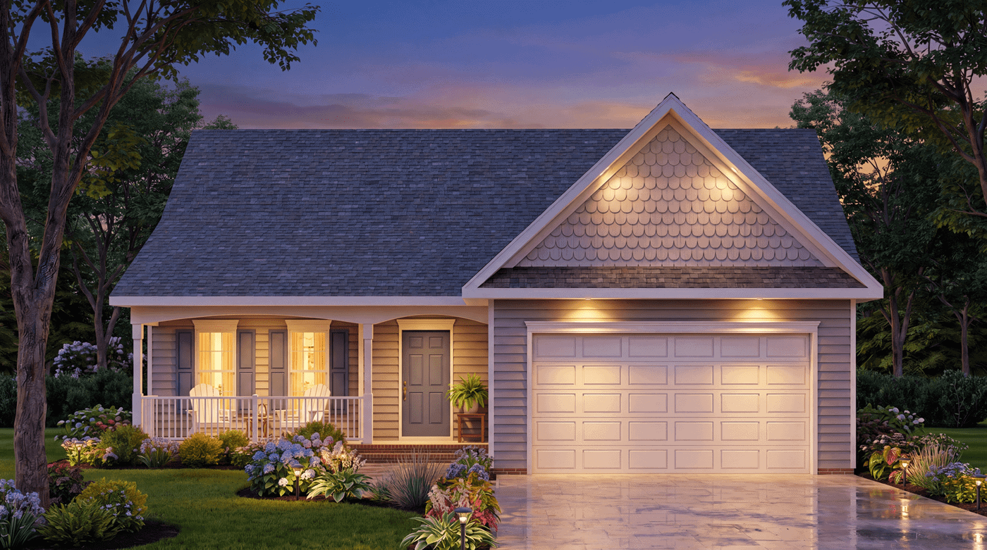 Front View of this 3-Bedroom,1297 Sq Ft Plan -198-1249