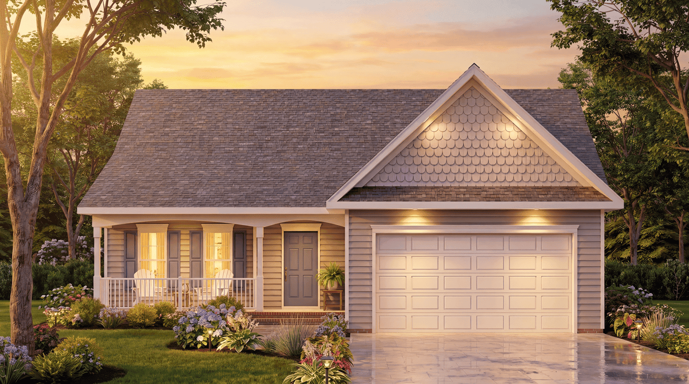 Front View of this 3-Bedroom,1297 Sq Ft Plan -198-1249