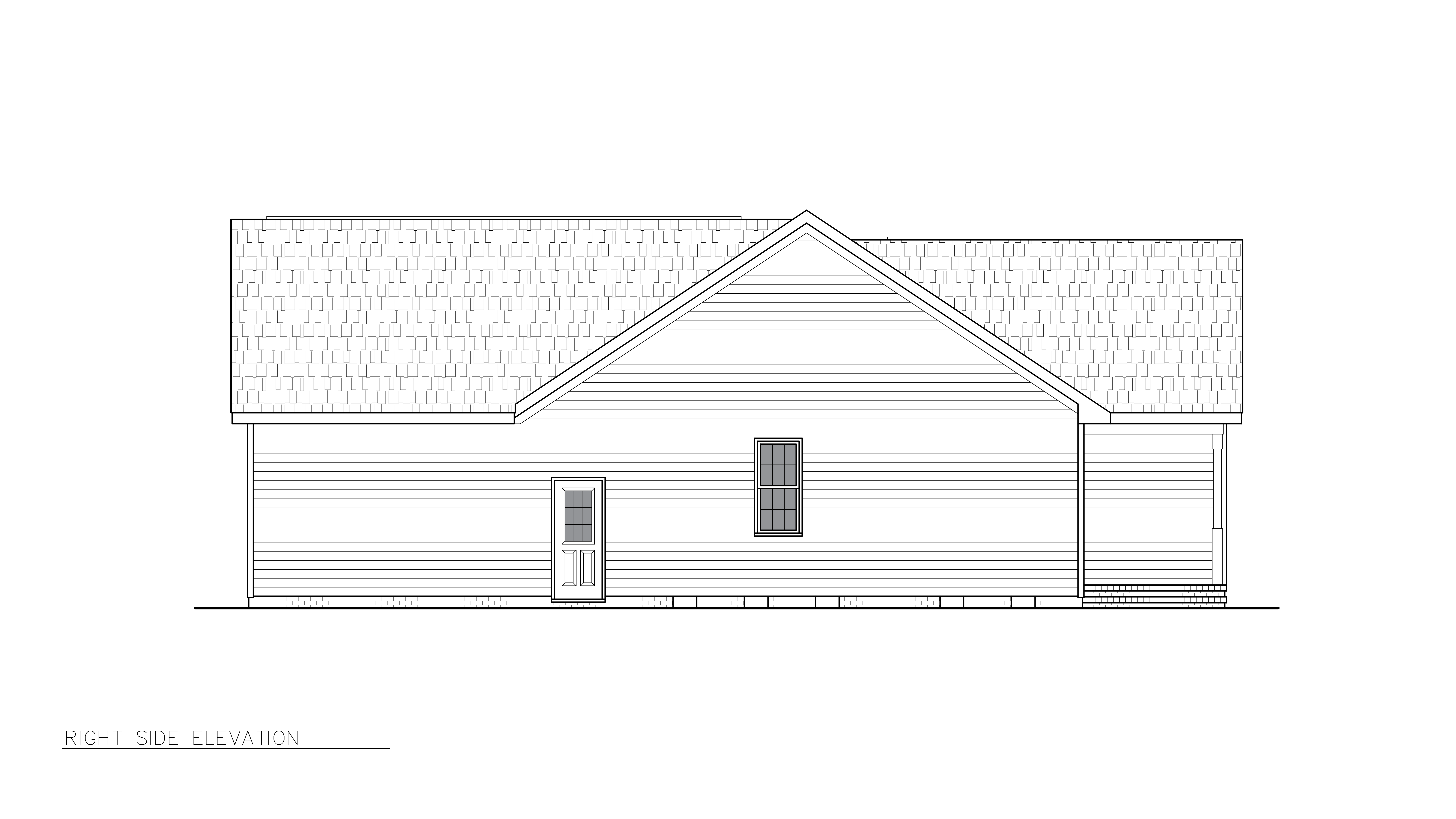 Home Plan Right Elevation of this 3-Bedroom,1297 Sq Ft Plan -198-1249