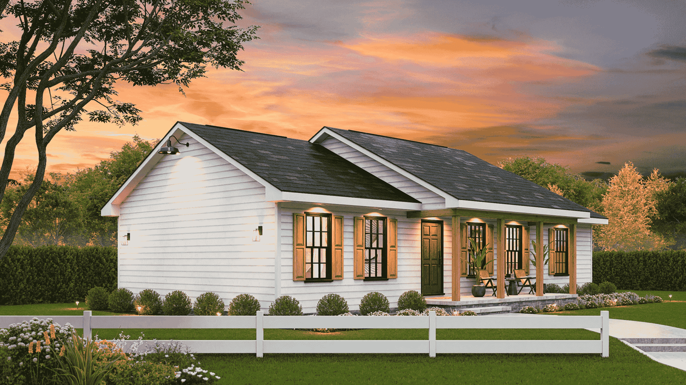 Right Side View of this 3-Bedroom,1184 Sq Ft Plan -198-1250