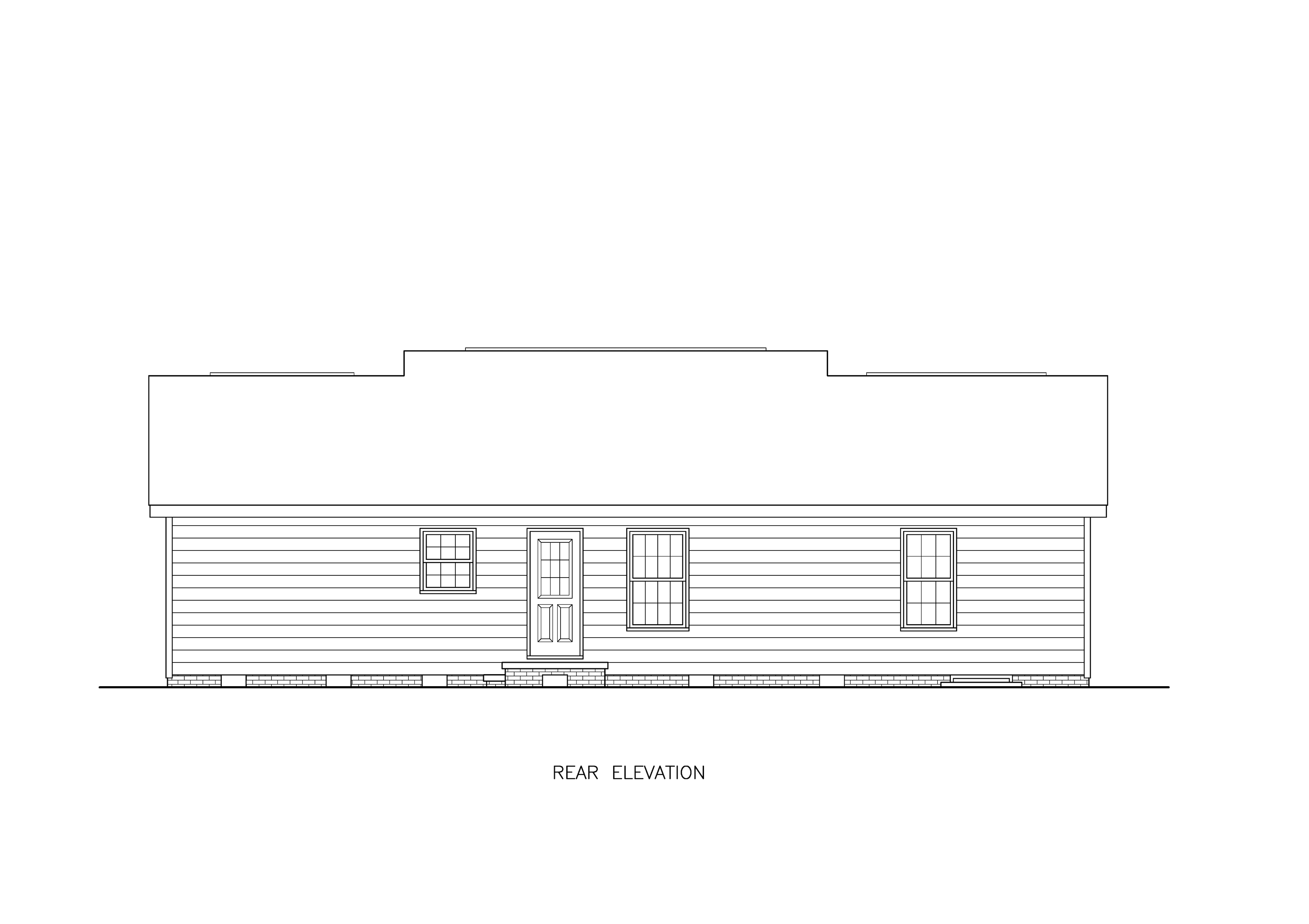 Home Plan Rear Elevation of this 3-Bedroom,1184 Sq Ft Plan -198-1250
