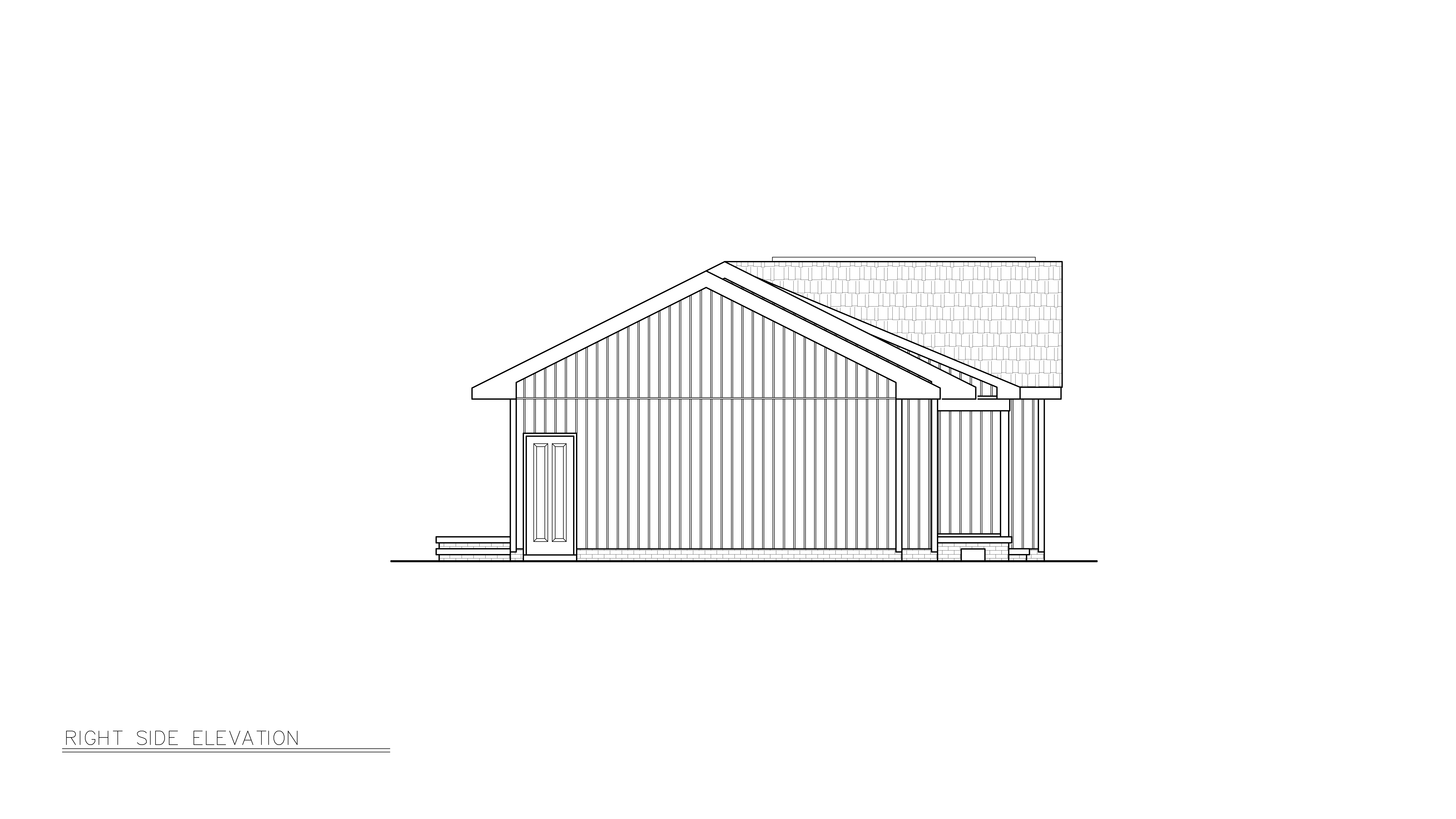 Home Plan Right Elevation of this 3-Bedroom,1104 Sq Ft Plan -198-1251