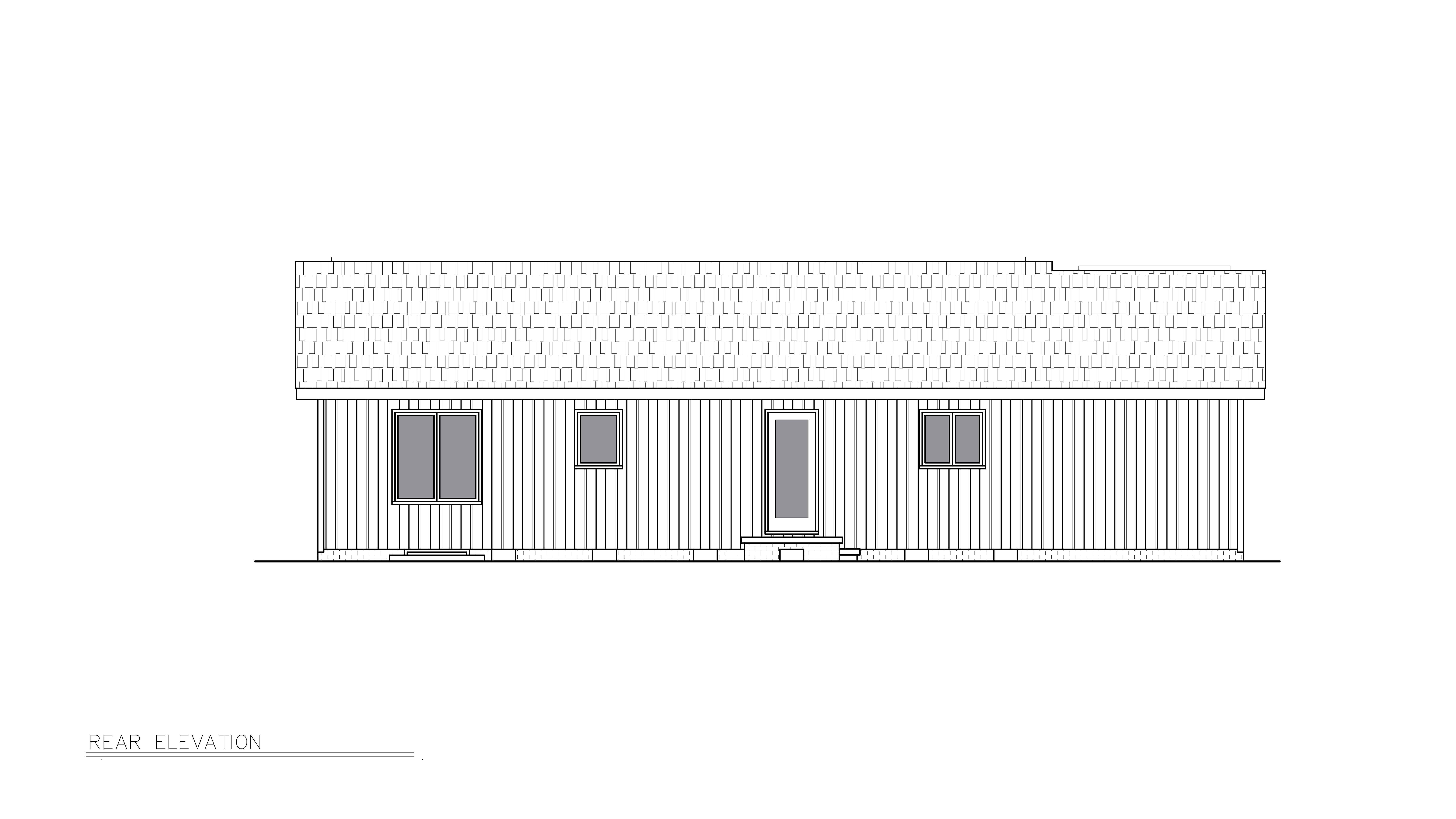 Home Plan Rear Elevation of this 3-Bedroom,1104 Sq Ft Plan -198-1251