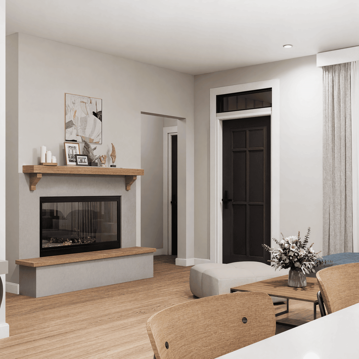 Living Room of this 3-Bedroom,1352 Sq Ft Plan -198-1253