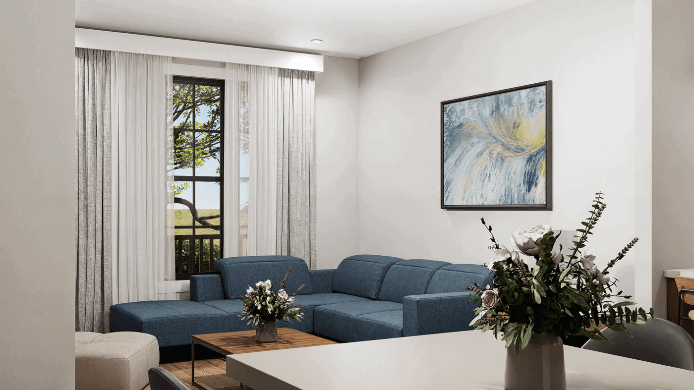Living Room of this 3-Bedroom,1352 Sq Ft Plan -198-1253