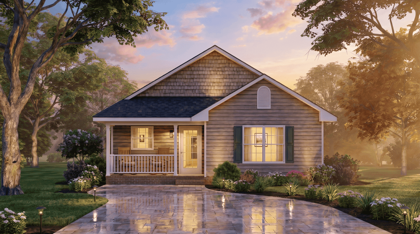 Front View of this 2-Bedroom,1074 Sq Ft Plan -198-1255