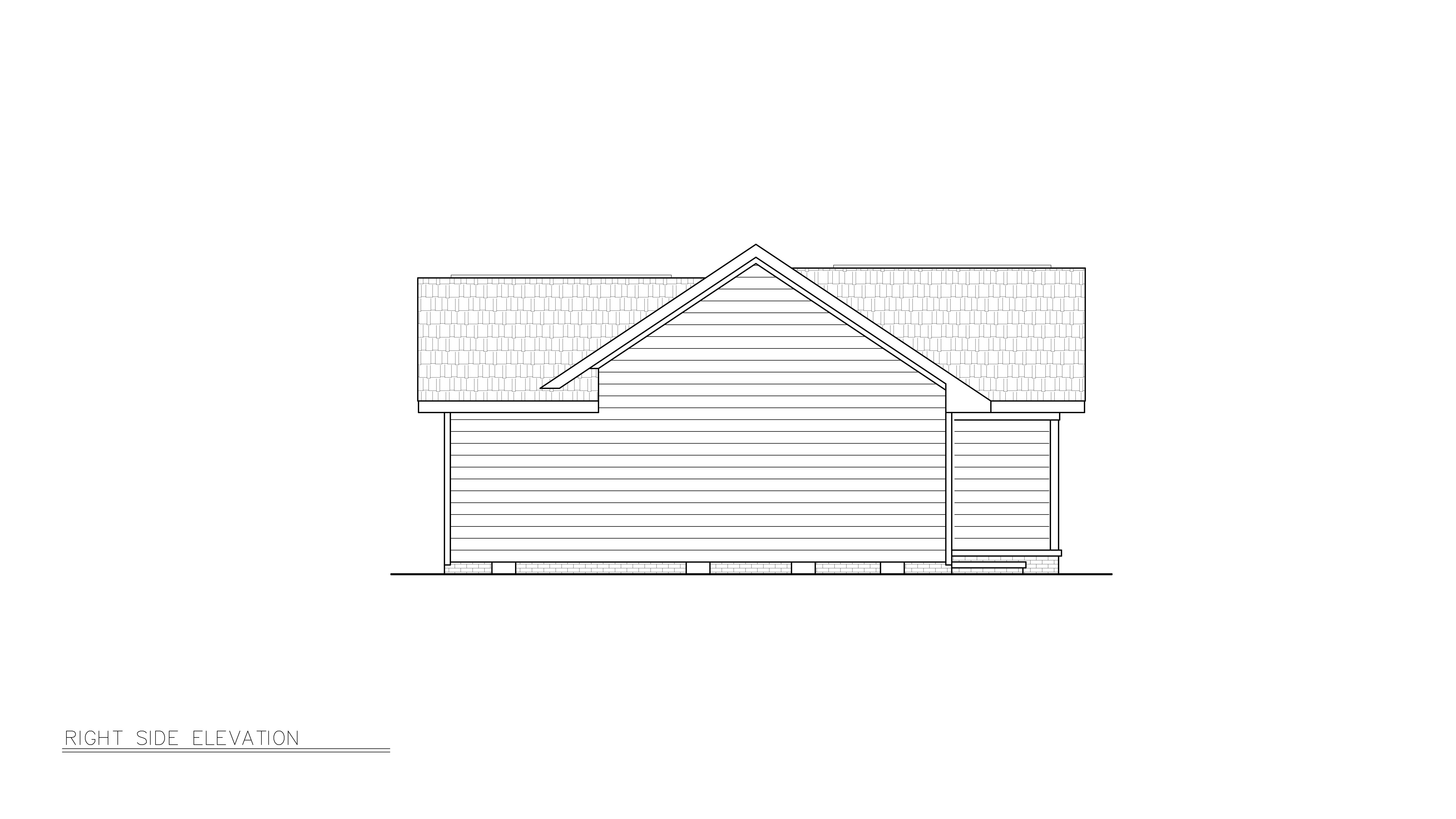 Home Plan Right Elevation of this 3-Bedroom,1101 Sq Ft Plan -198-1256