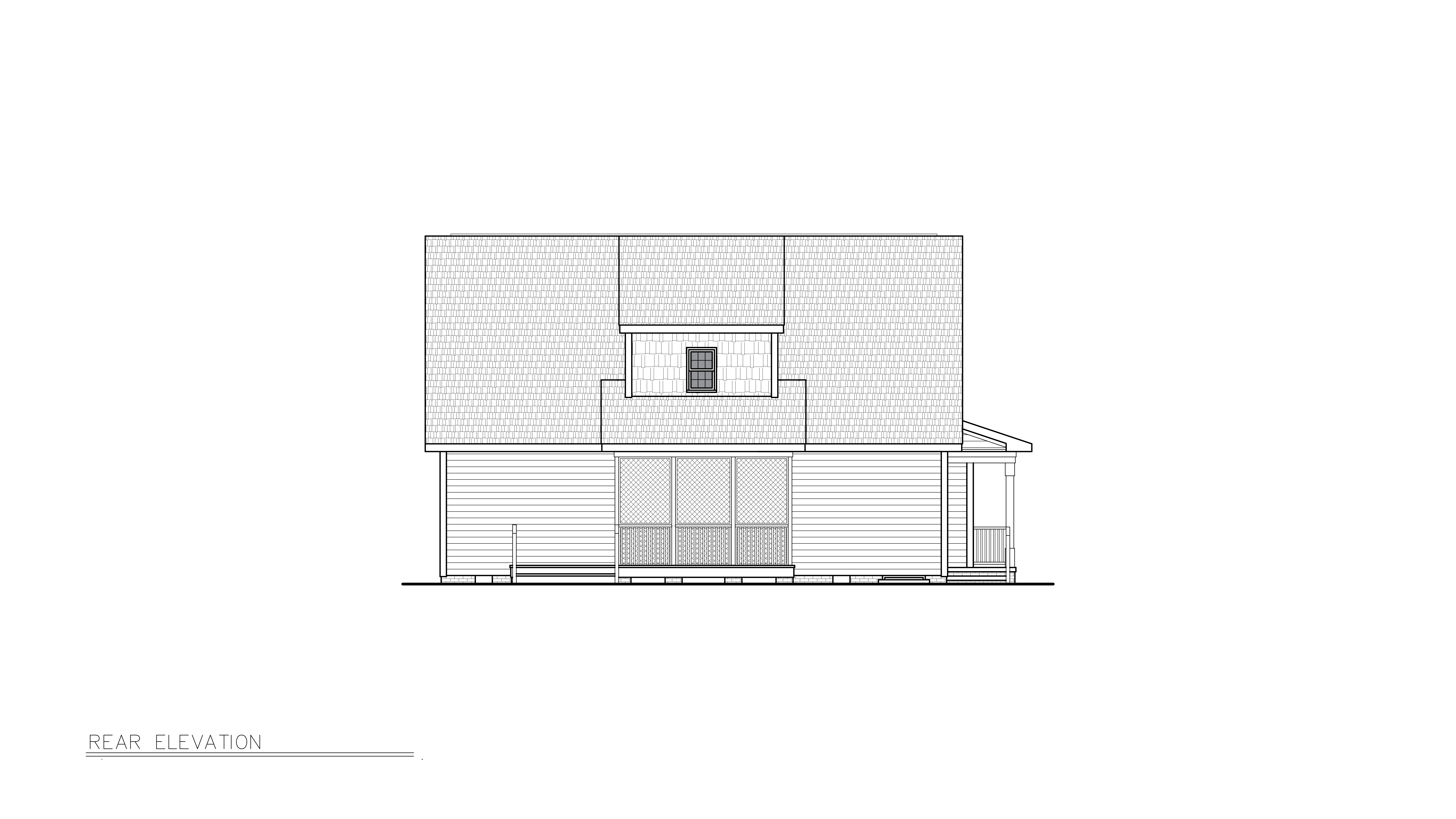 Home Plan Rear Elevation of this 3-Bedroom,1903 Sq Ft Plan -198-1257