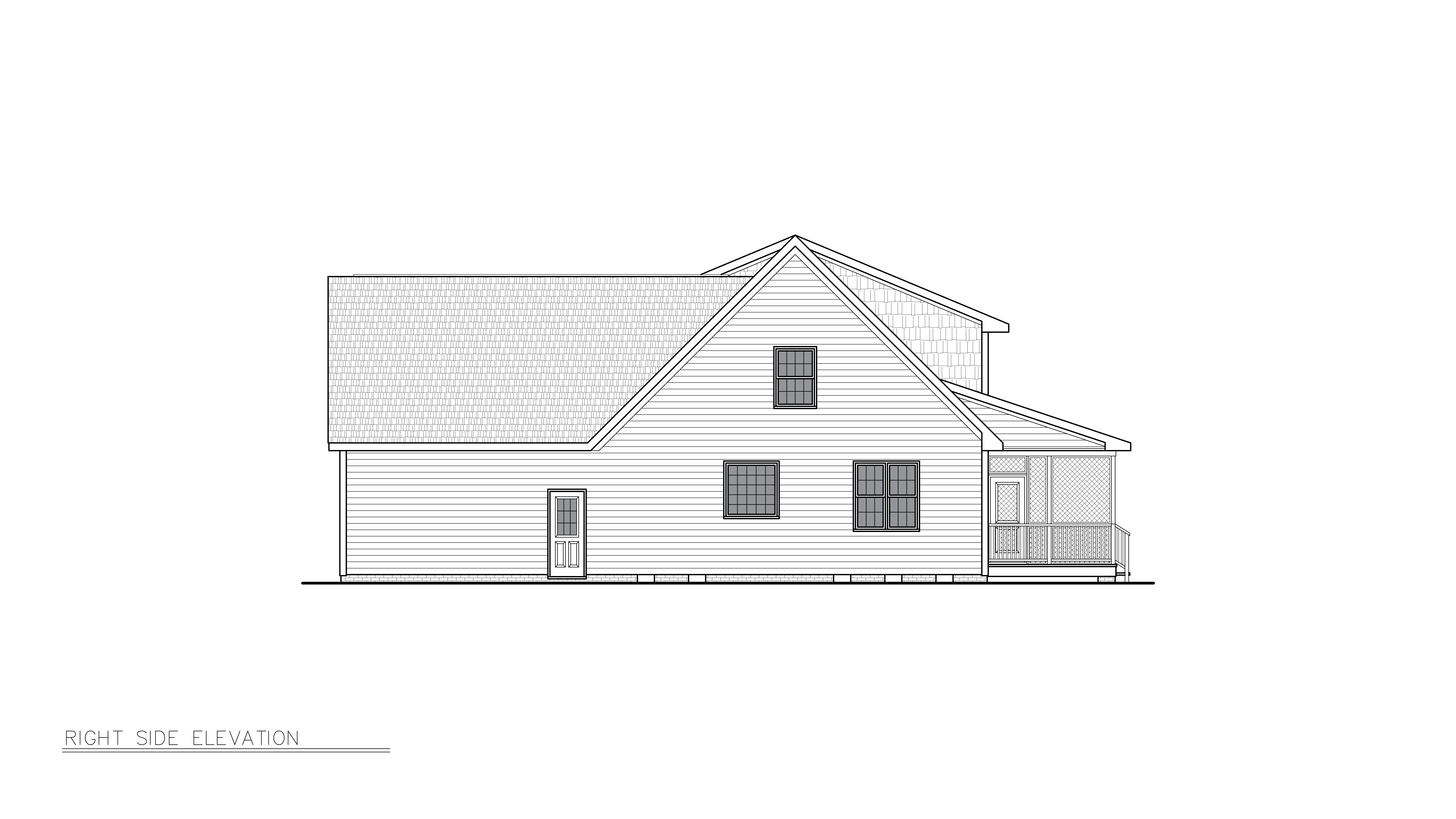 Home Plan Right Elevation of this 3-Bedroom,1903 Sq Ft Plan -198-1257