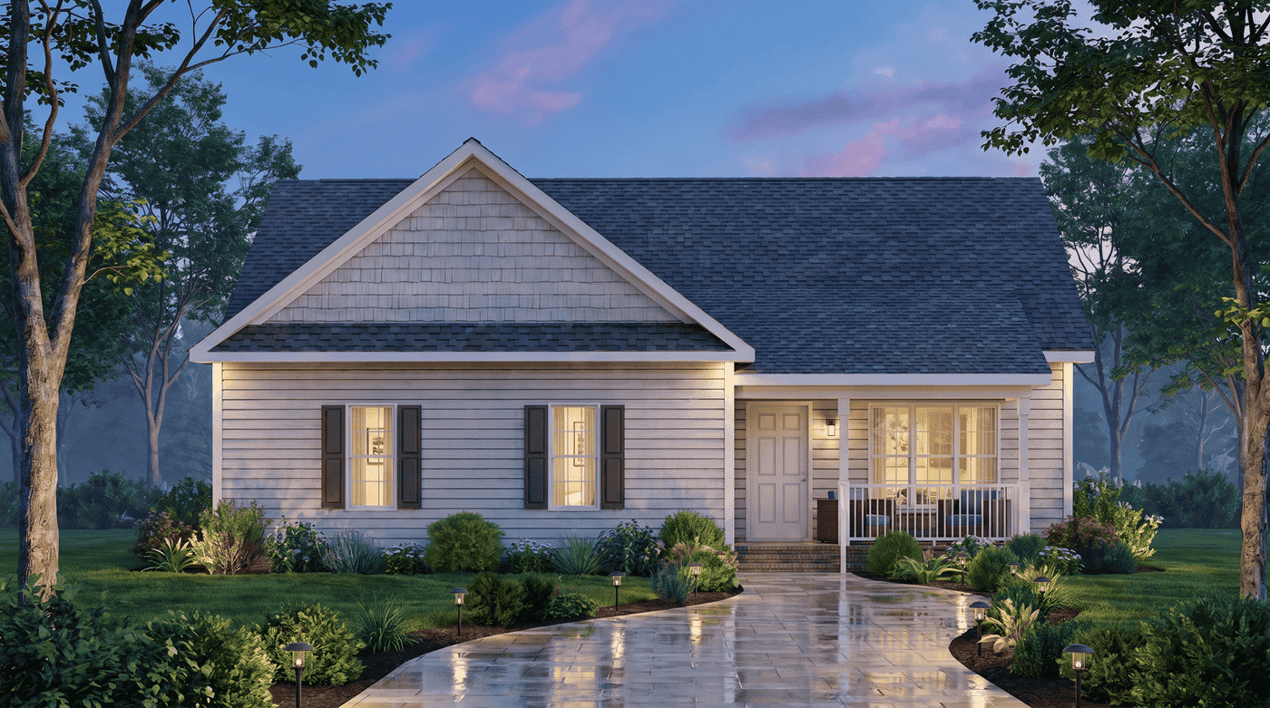 Front View of this 4-Bedroom,1404 Sq Ft Plan -198-1259