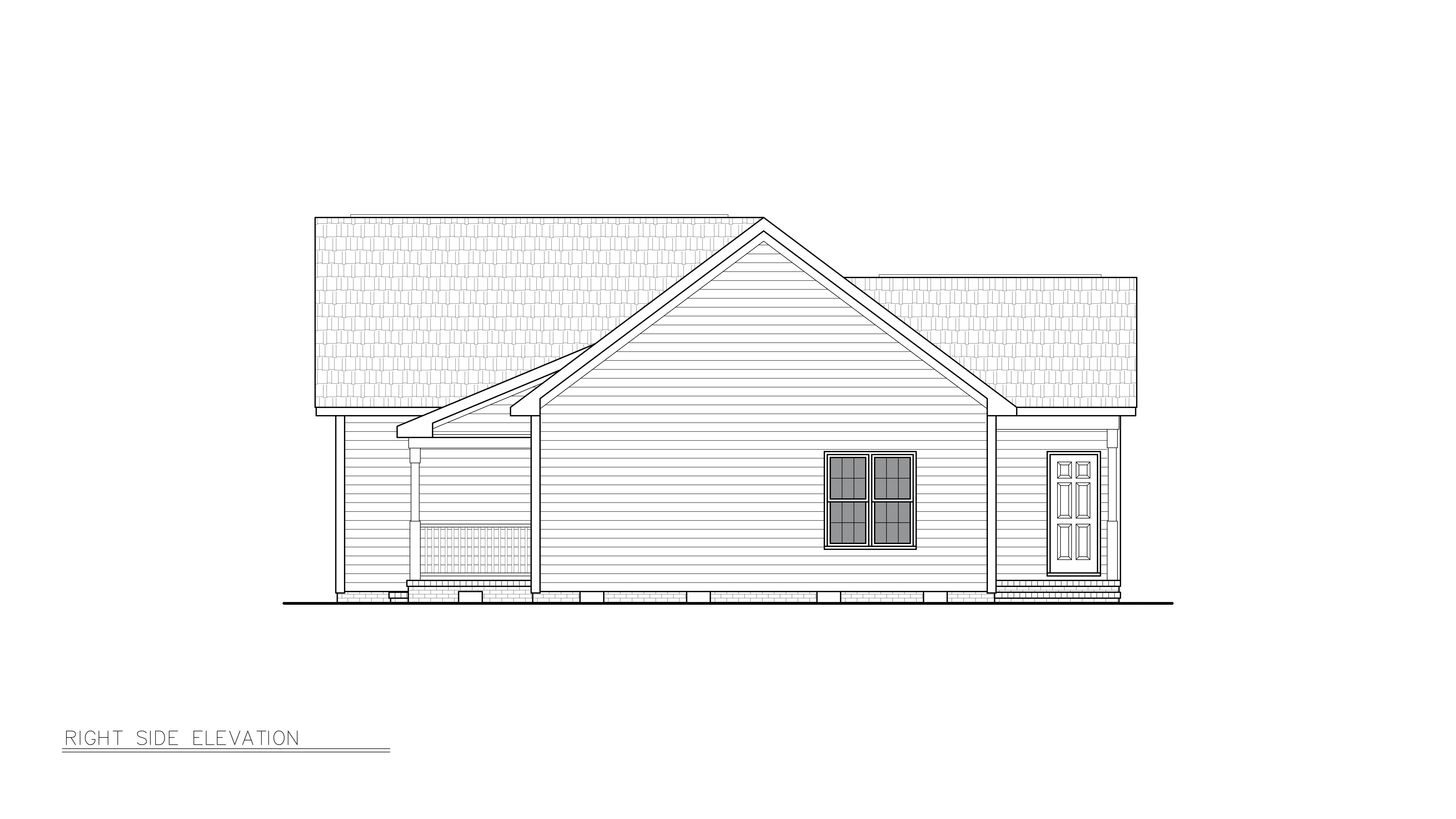 Home Plan Right Elevation of this 4-Bedroom,1404 Sq Ft Plan -198-1259