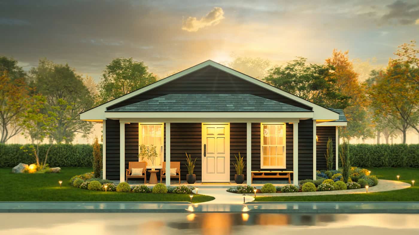 Front View of this 4-Bedroom,1187 Sq Ft Plan -198-1260