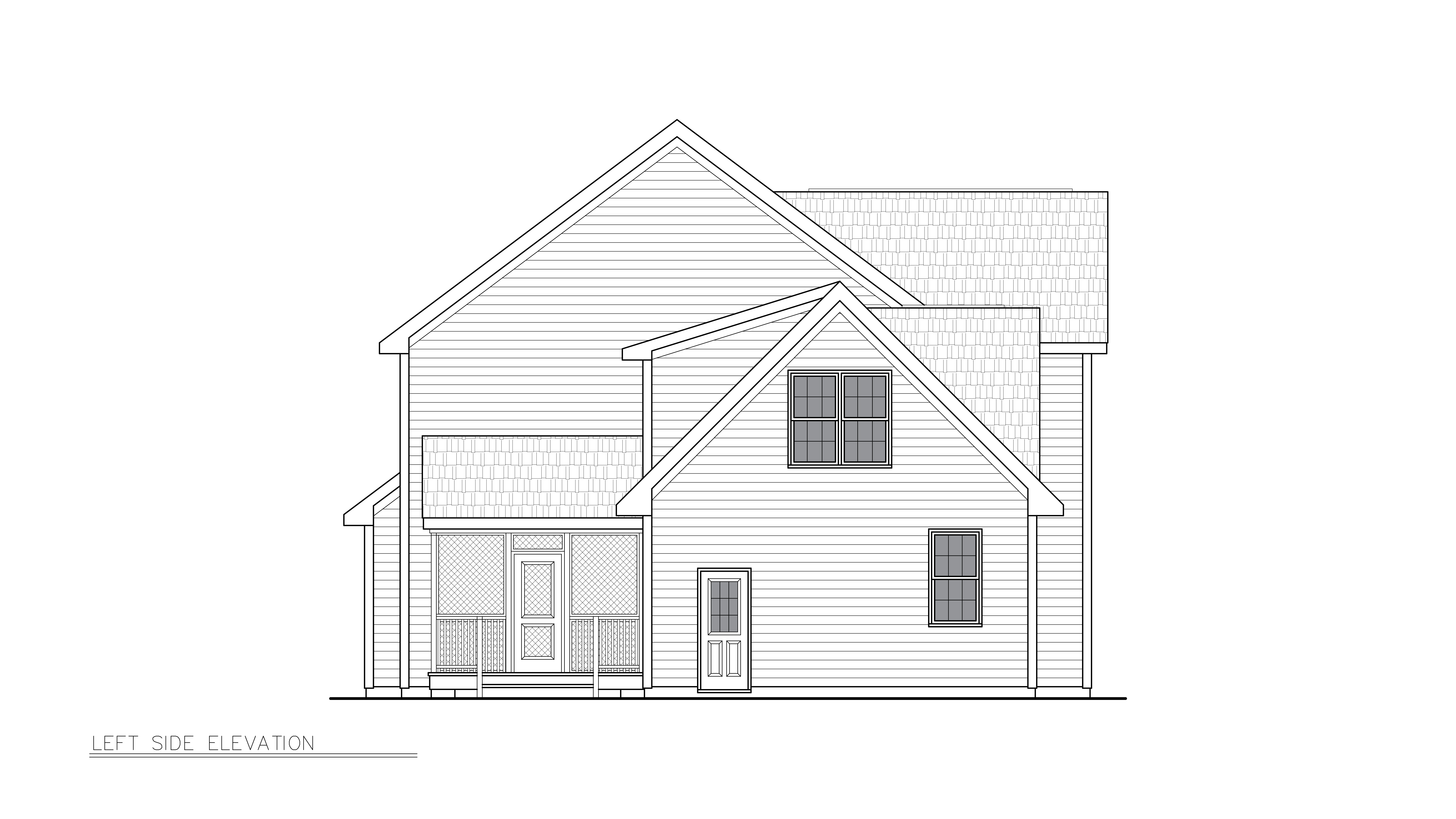 Home Plan Left Elevation of this 3-Bedroom,1872 Sq Ft Plan -198-1261