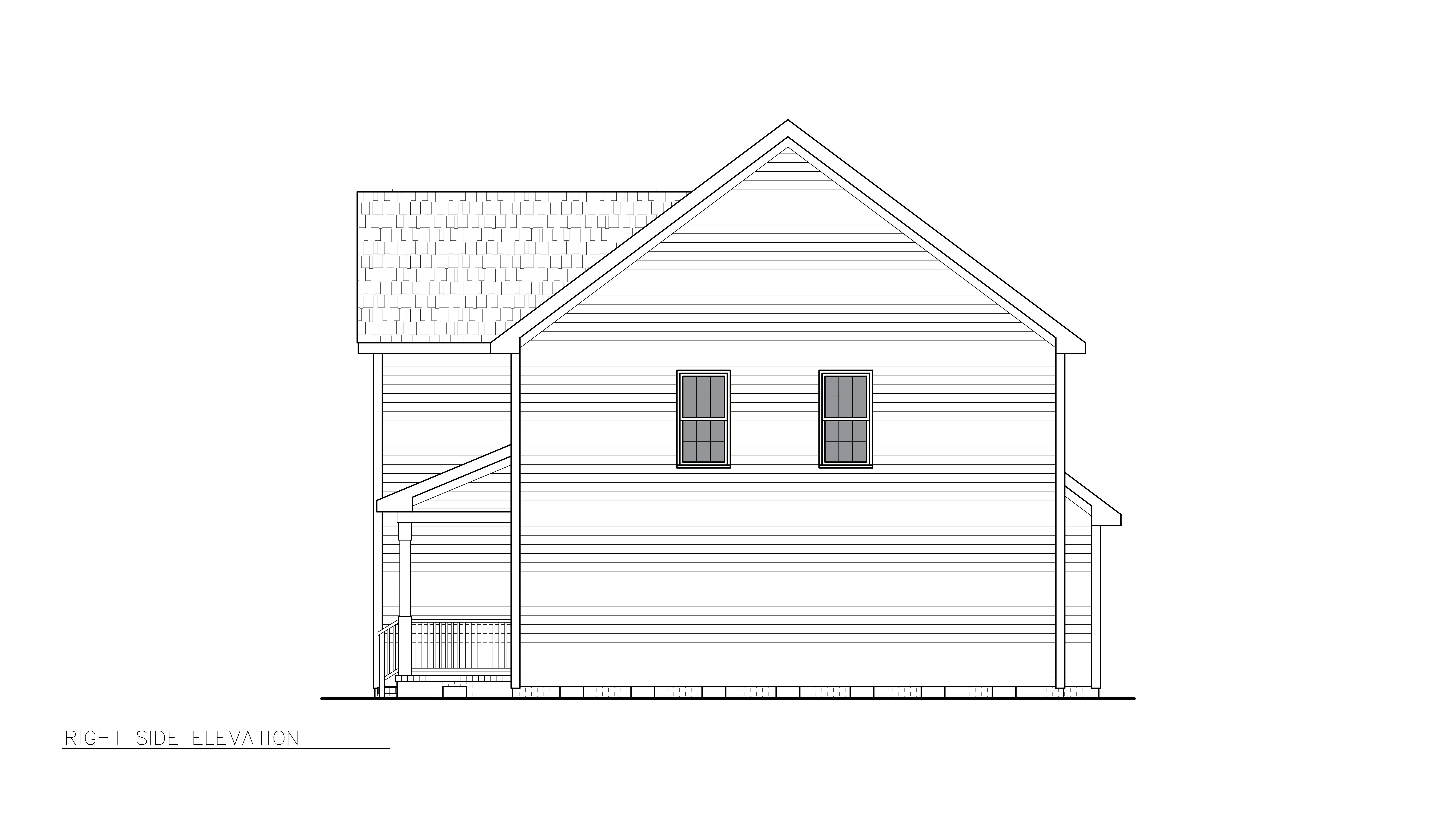 Home Plan Right Elevation of this 3-Bedroom,1872 Sq Ft Plan -198-1261