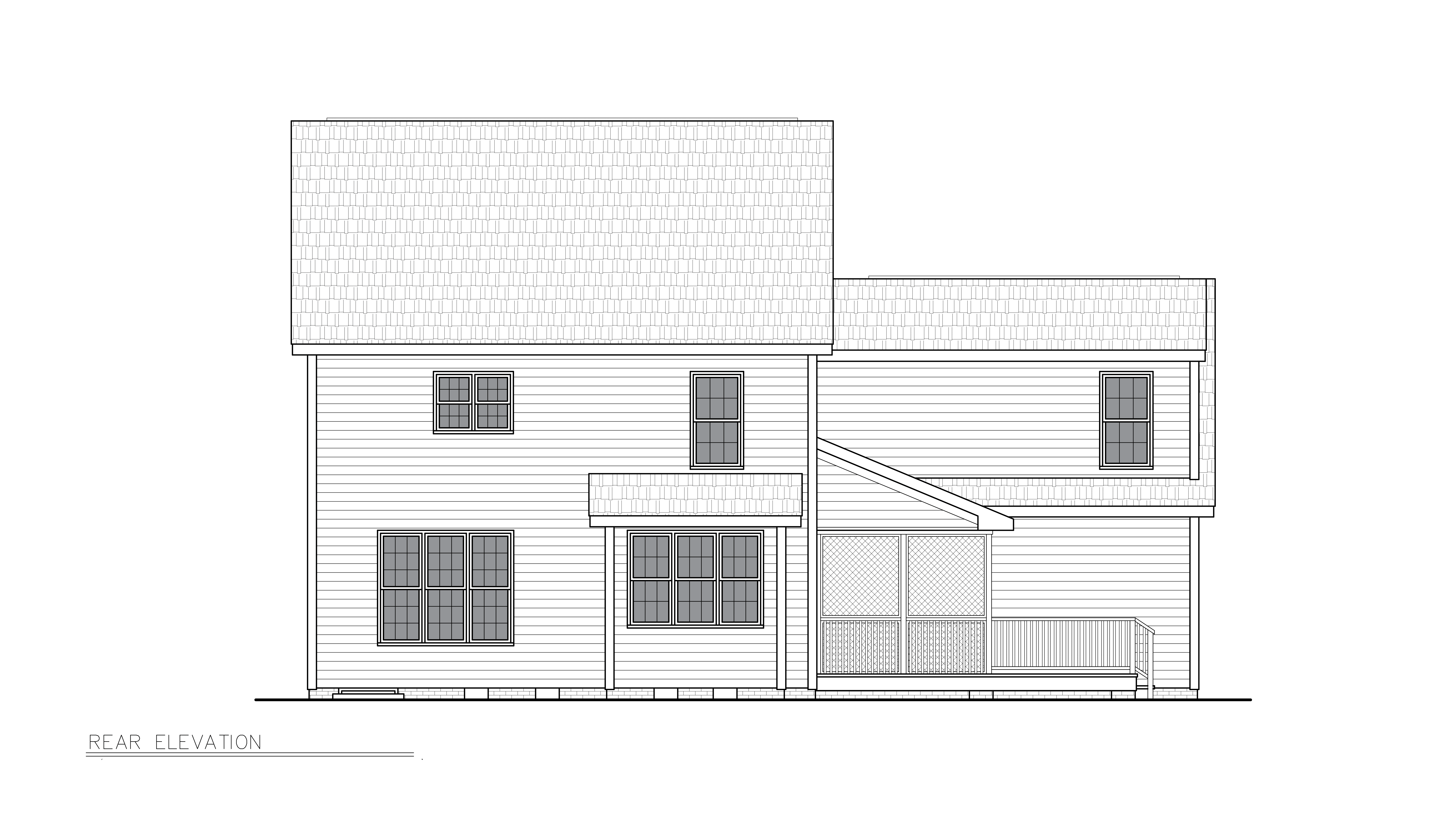Home Plan Rear Elevation of this 3-Bedroom,1872 Sq Ft Plan -198-1261