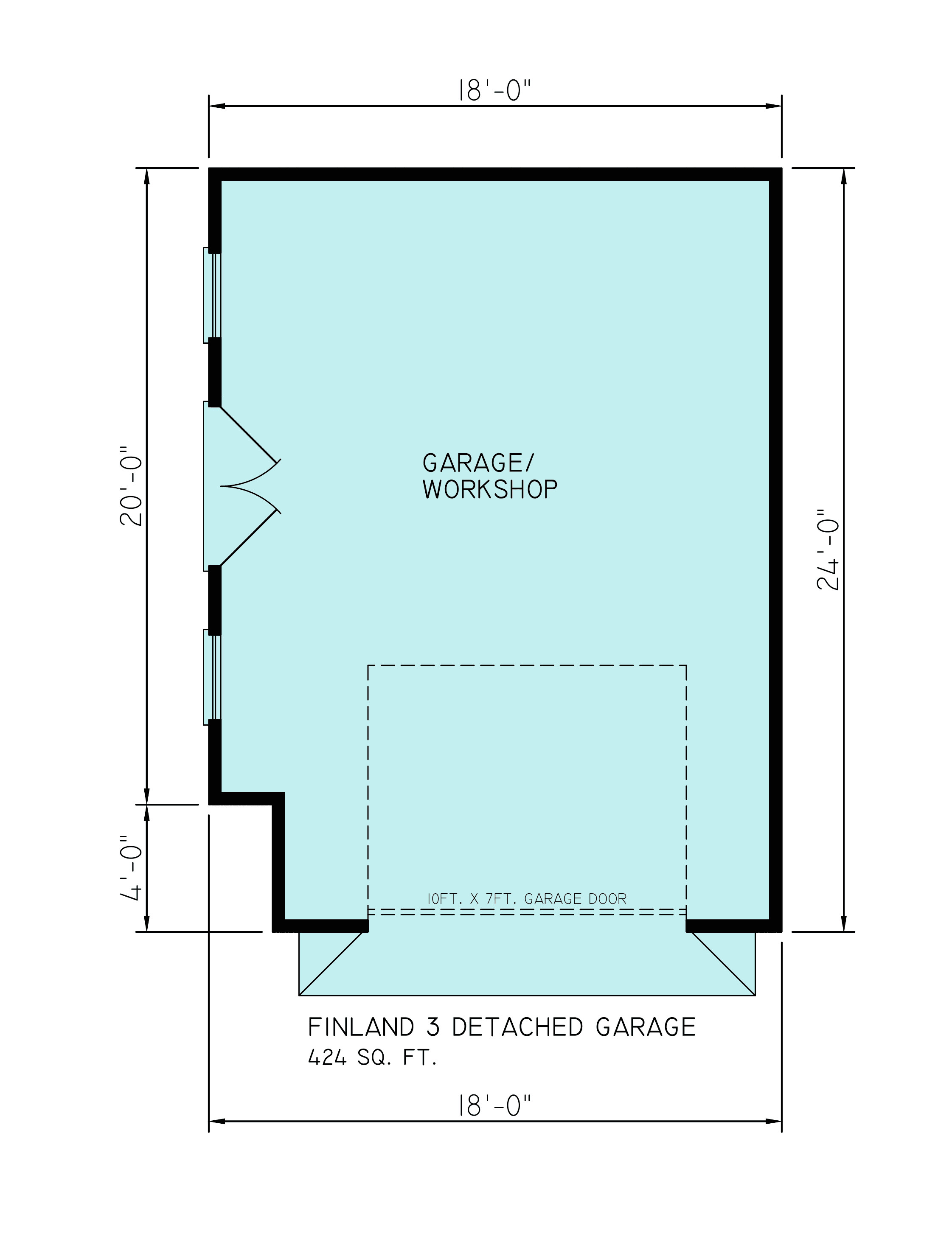 Garage of Cottage Plan #198-1262