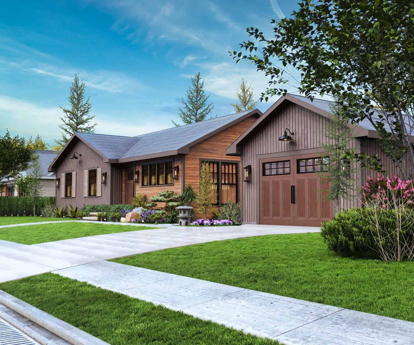 Right Side View of this 2-Bedroom,1040 Sq Ft Plan -198-1262