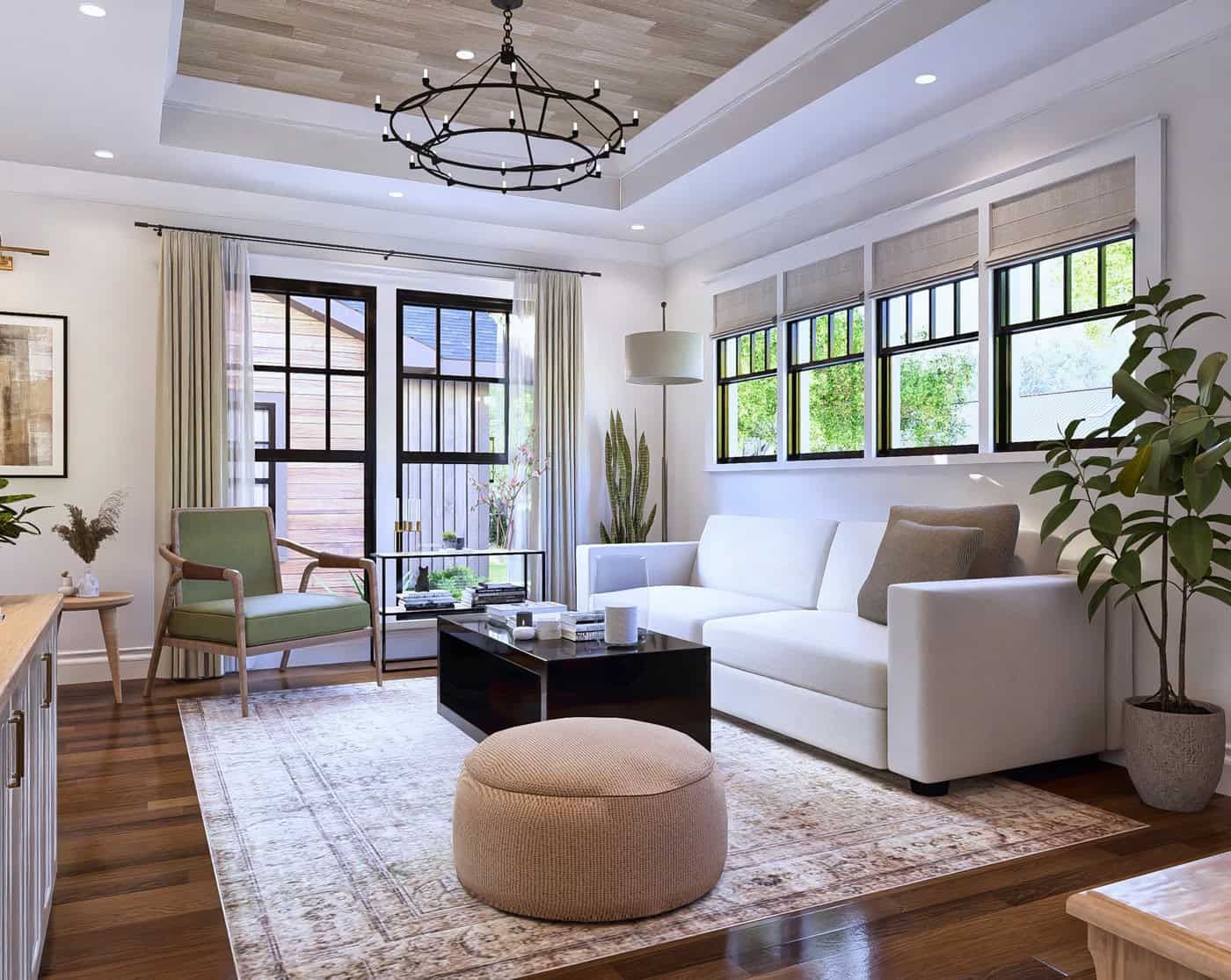 Living Room of this 2-Bedroom,1040 Sq Ft Plan -198-1262