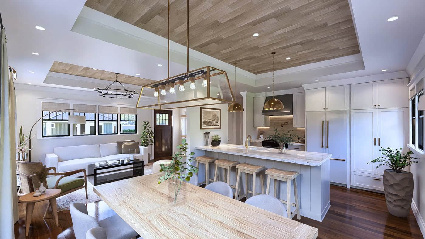 Dining Room of this 2-Bedroom,1040 Sq Ft Plan -198-1262