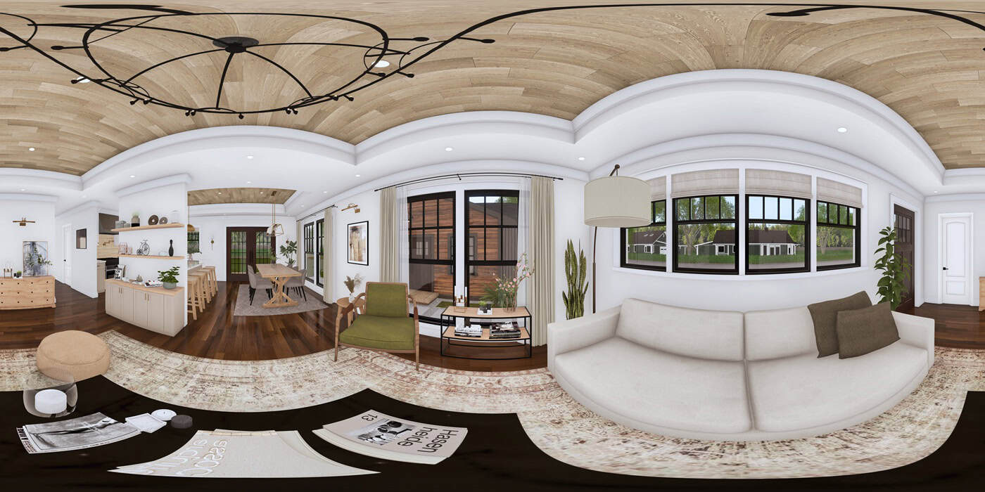Living Room of this 2-Bedroom,1040 Sq Ft Plan -198-1262