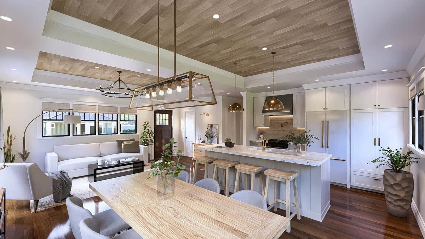 Dining Room of this 2-Bedroom,1080 Sq Ft Plan -198-1263