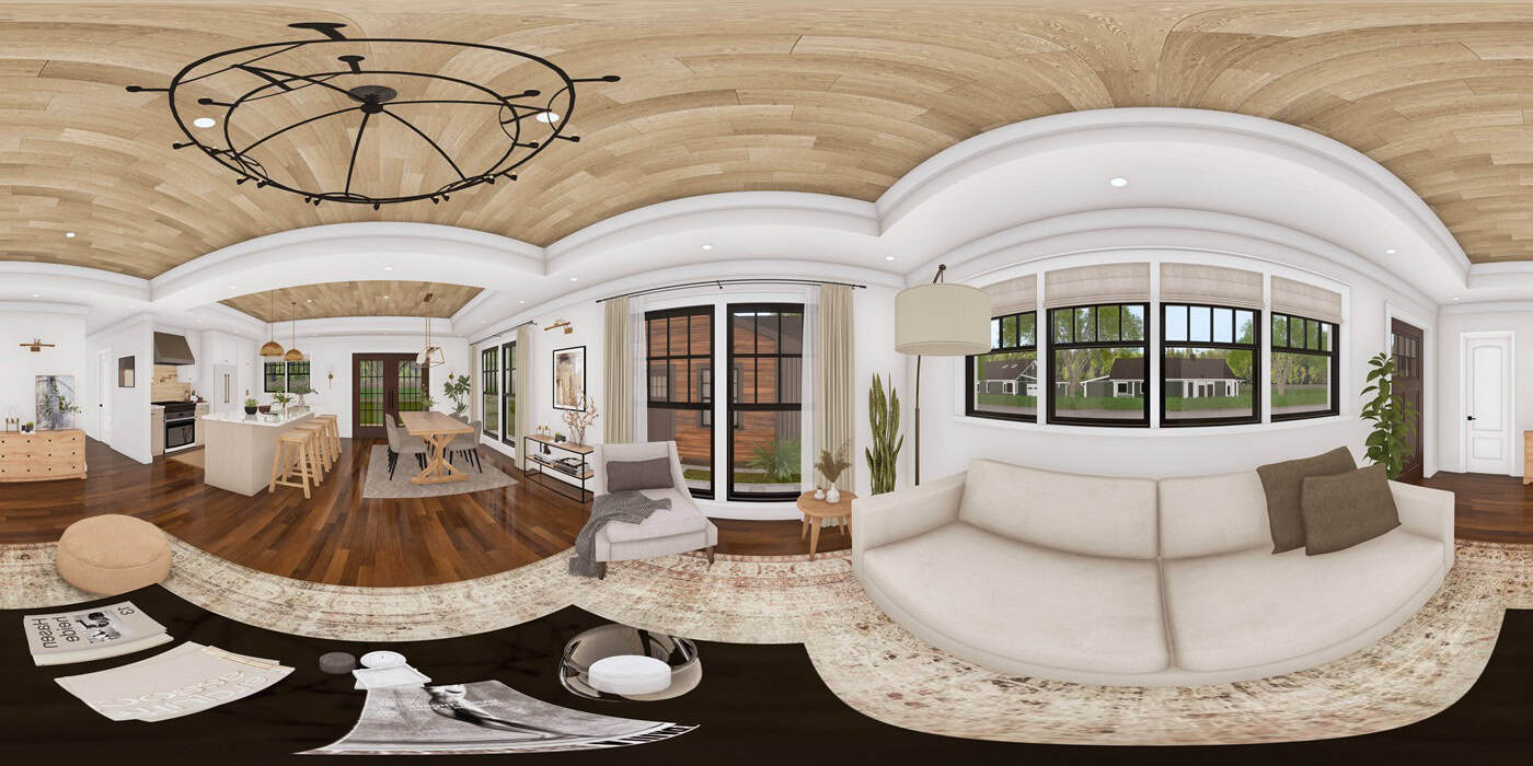 Living Room of this 2-Bedroom,1080 Sq Ft Plan -198-1263