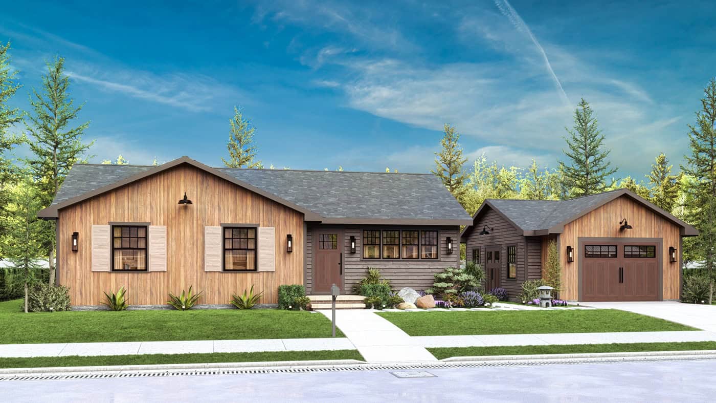 Front View of this 2-Bedroom,1080 Sq Ft Plan -198-1263