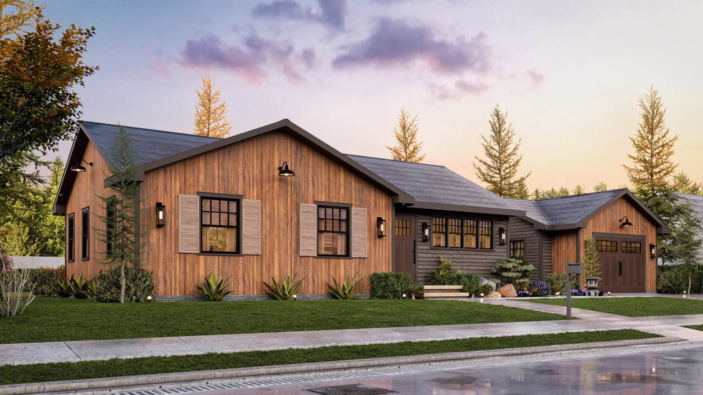 Left Side View of this 2-Bedroom,1080 Sq Ft Plan -198-1263