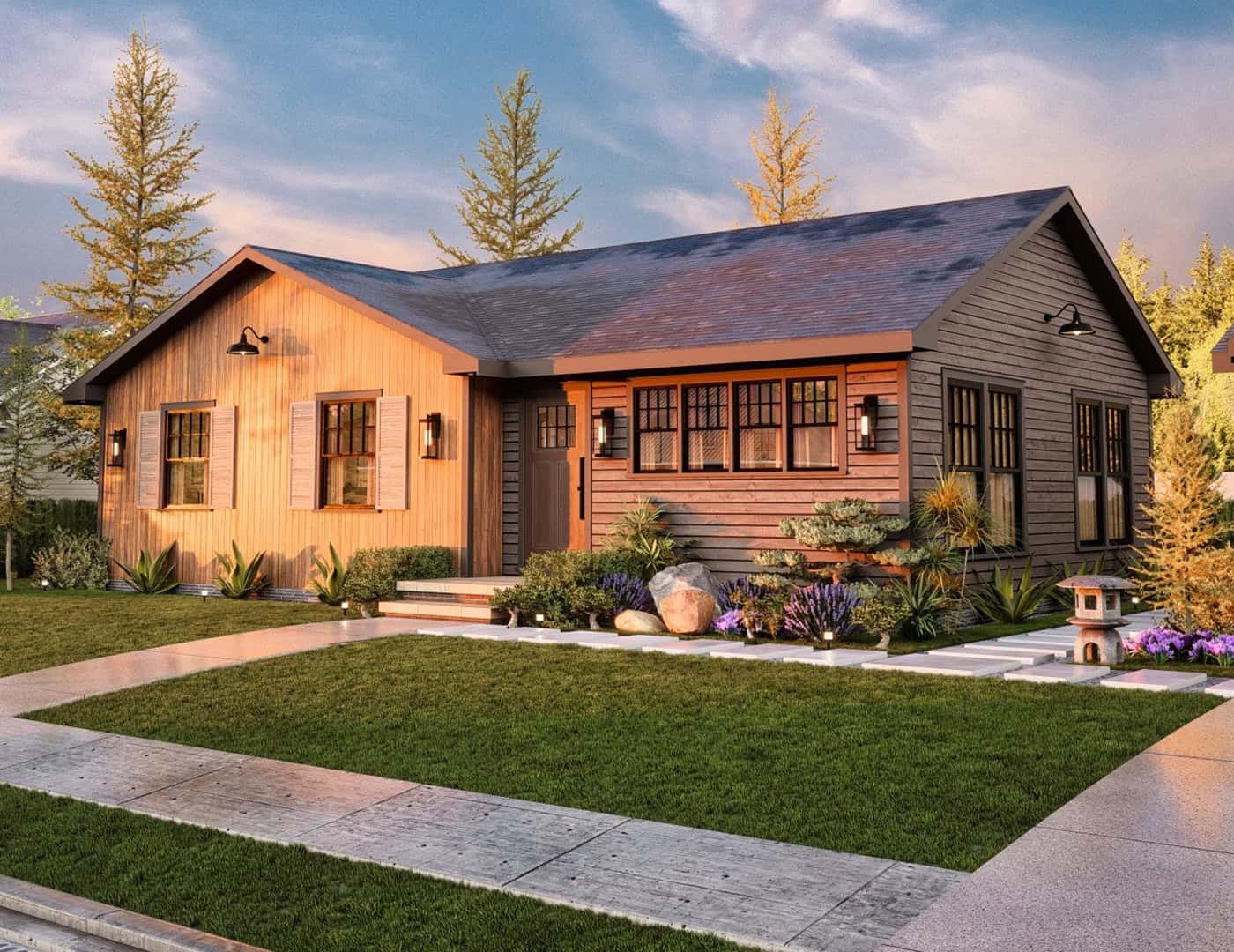 Right Side View of this 2-Bedroom,1080 Sq Ft Plan -198-1263