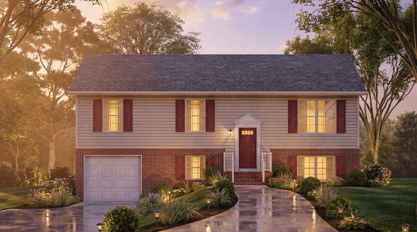 Front View of this 3-Bedroom,1104 Sq Ft Plan -198-1264