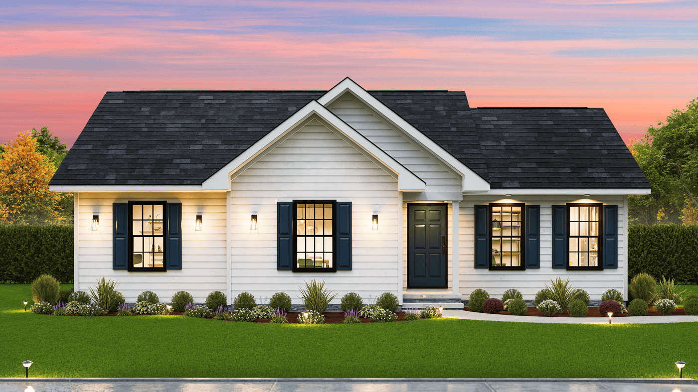 Front View of this 2-Bedroom,1163 Sq Ft Plan -198-1265