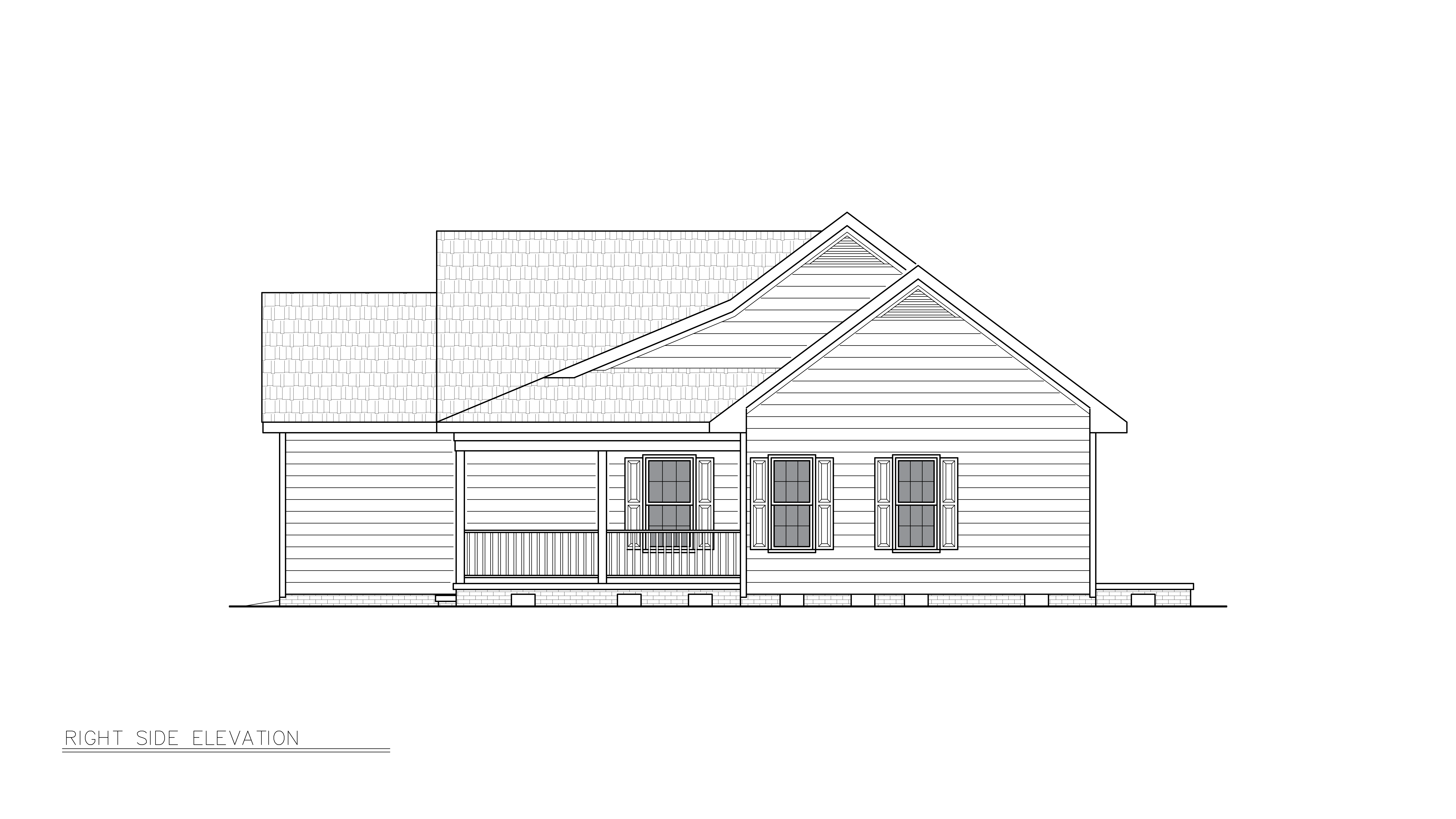 Home Plan Right Elevation of this 3-Bedroom,1251 Sq Ft Plan -198-1266