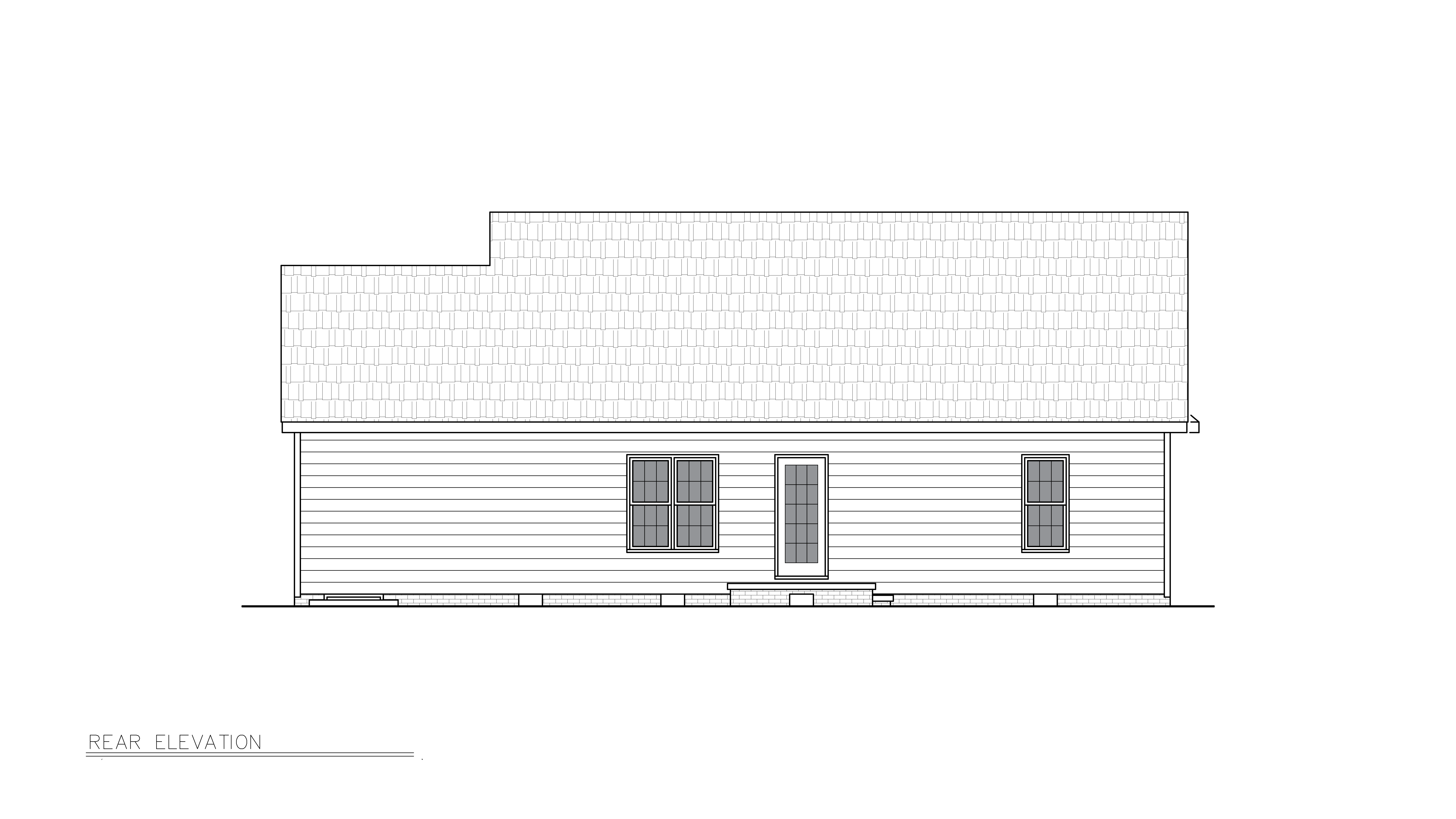Home Plan Rear Elevation of this 3-Bedroom,1251 Sq Ft Plan -198-1266