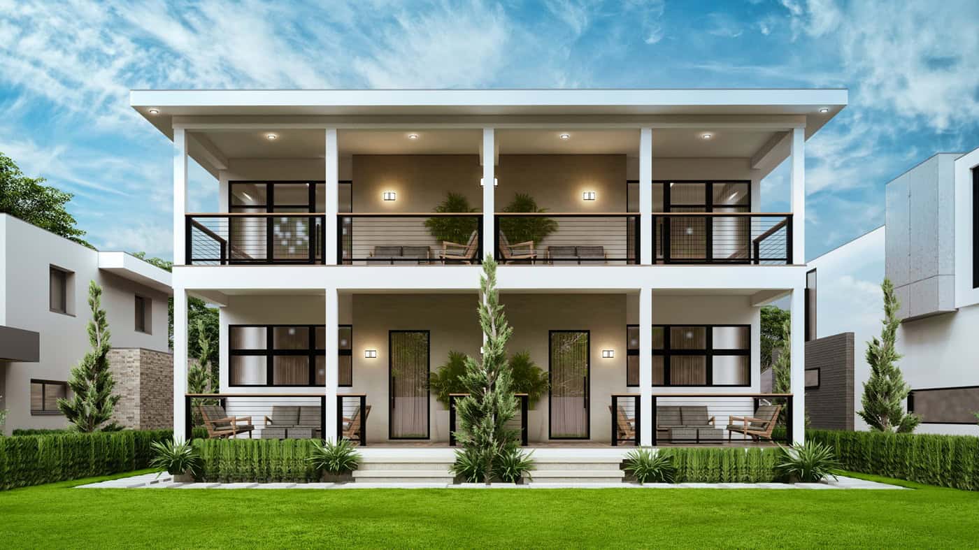 Rear View of this 4-Bedroom,3460 Sq Ft Plan -198-1267