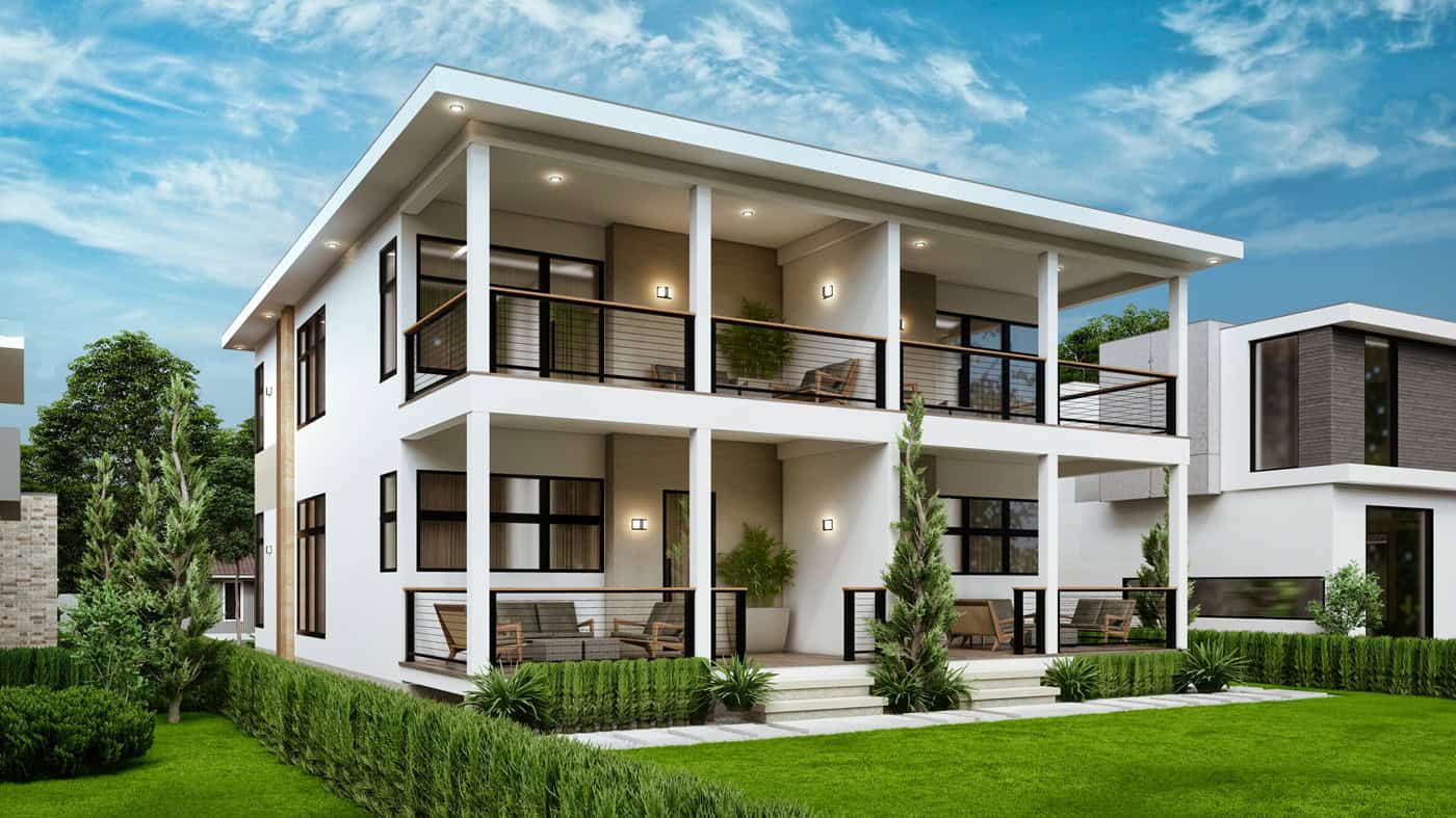 Rear View of this 4-Bedroom,3460 Sq Ft Plan -198-1267