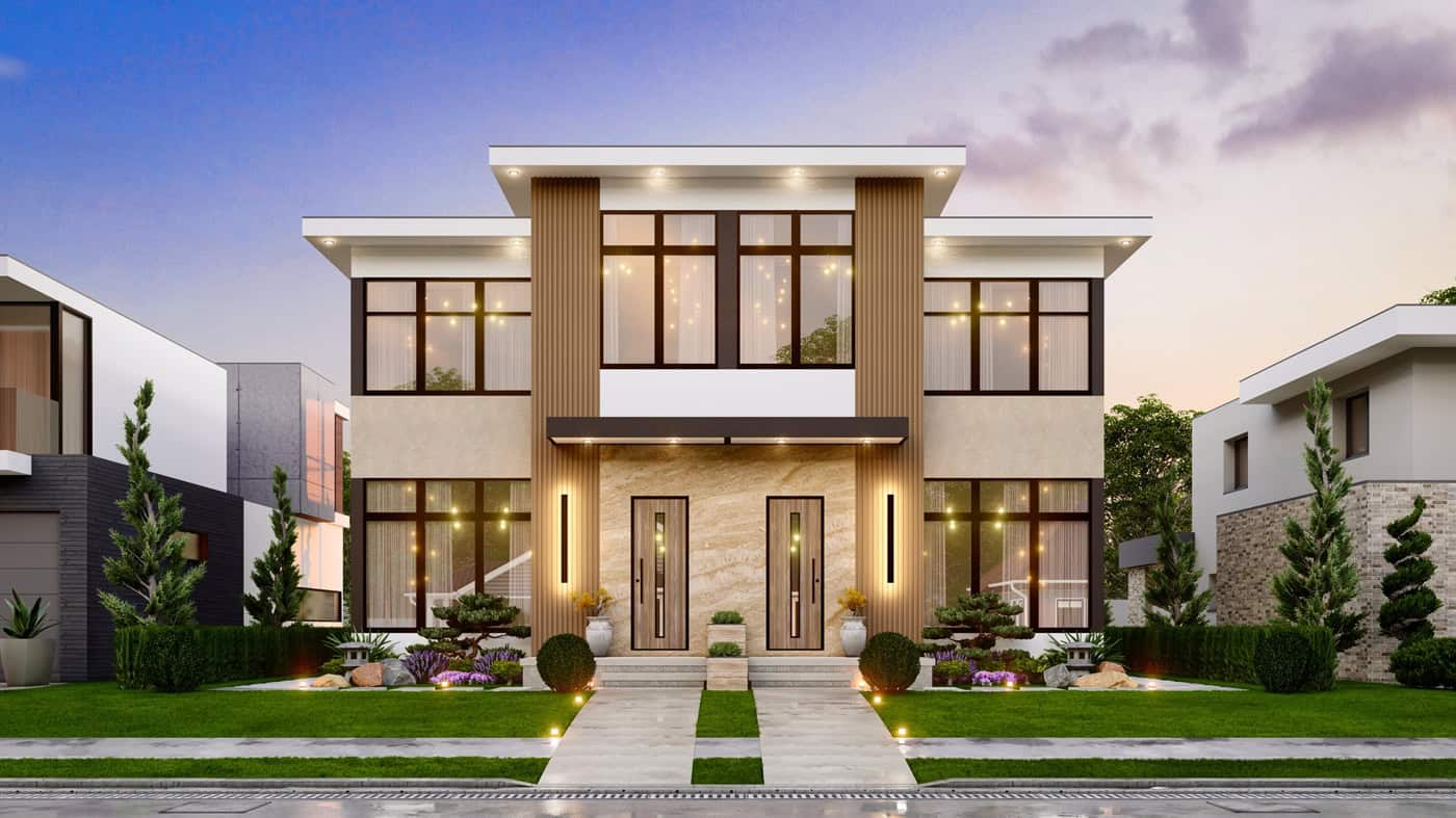 Front View of this 4-Bedroom,3460 Sq Ft Plan -198-1267