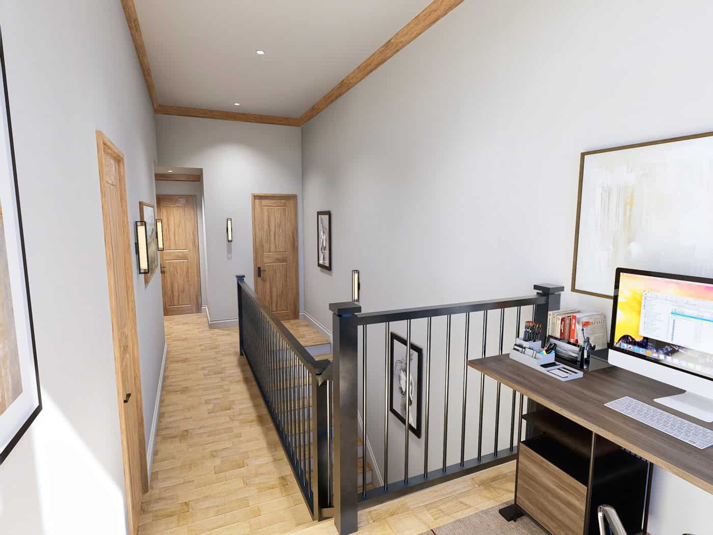 Home Office of this 6-Bedroom,3460 Sq Ft Plan -198-1267