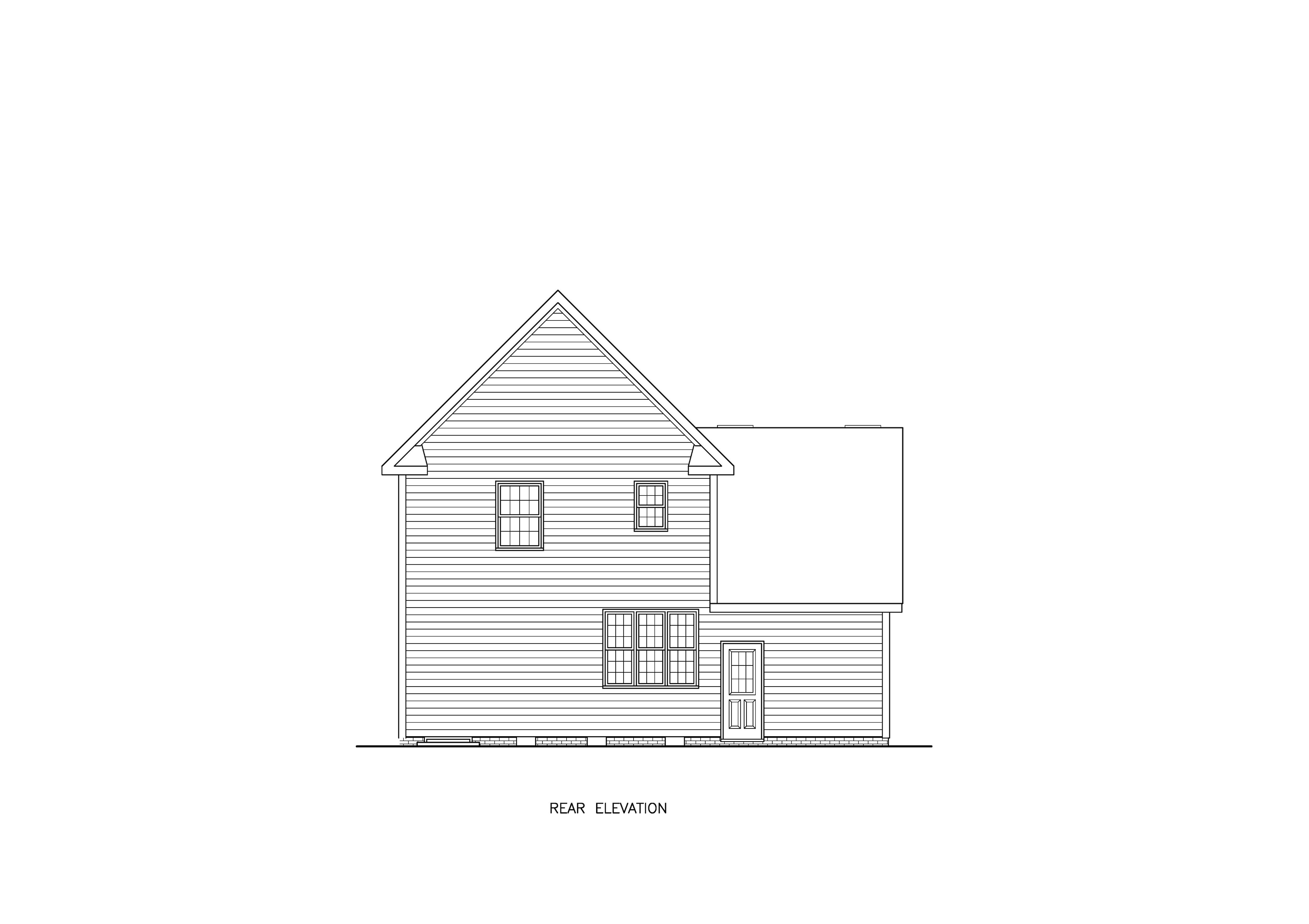 Home Plan Rear Elevation of this 3-Bedroom,1666 Sq Ft Plan -198-1268